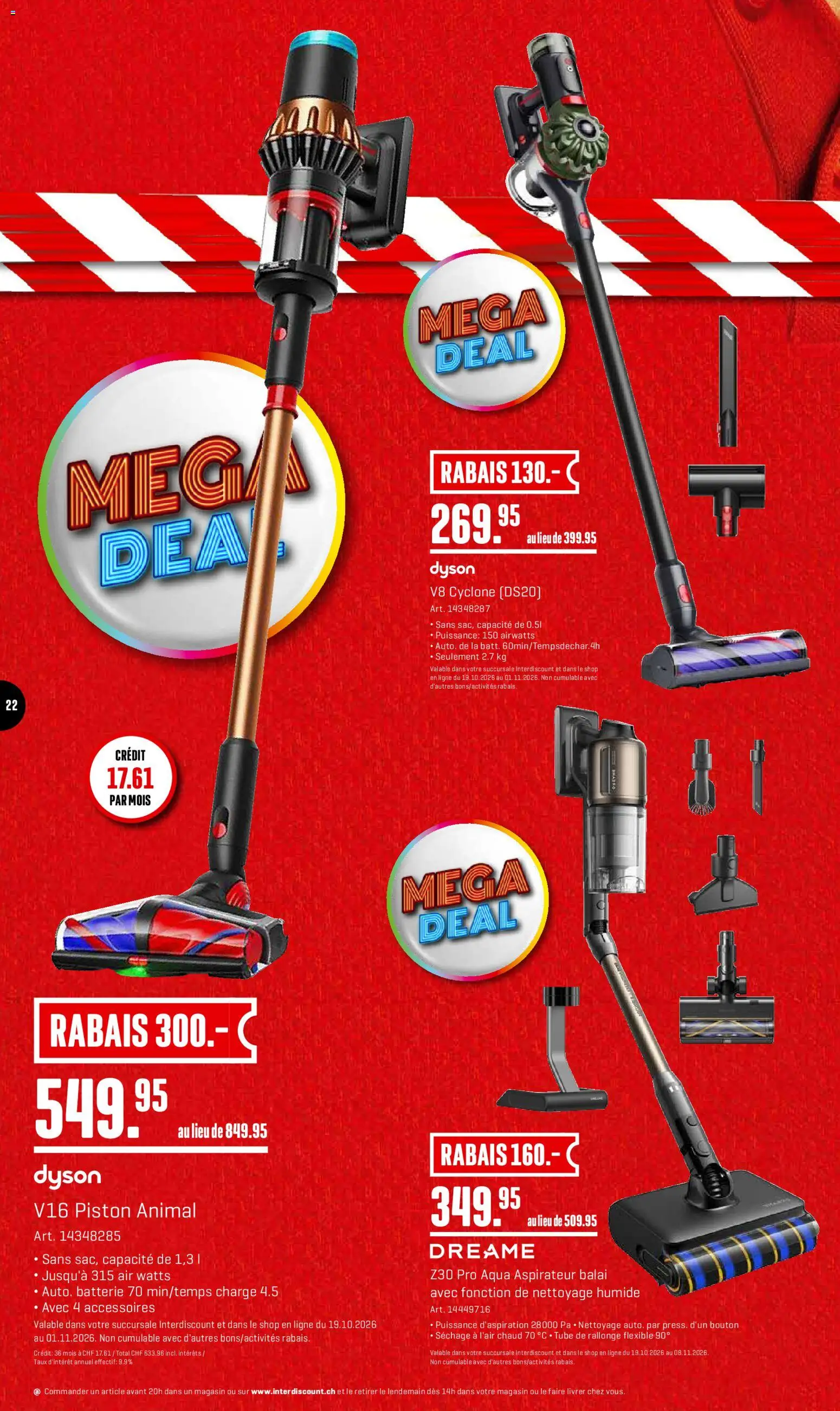 Interdiscount aktionen FR – gültig ab 19.10.2026 | Seite: 22 | Produkte: Batterie, Dyson