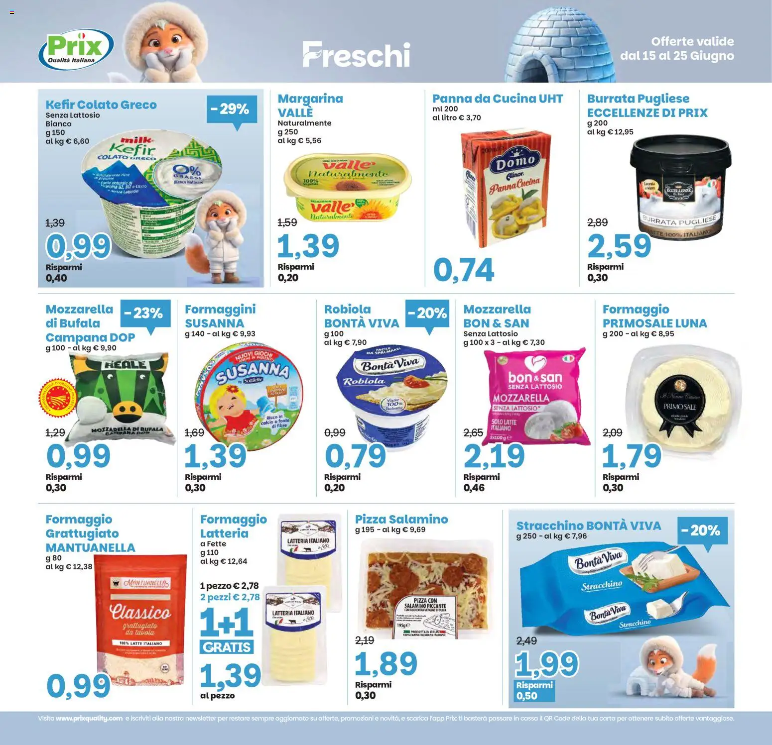 Volantino Prix del 15.06.2026 | Pagina: 7 | Prodotti: Olio, Stracchino, Margarina, Robiola