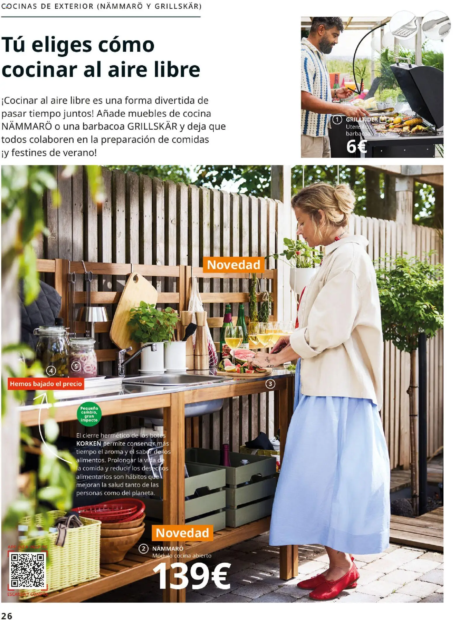 Catálogo IKEA Muebles de exterior │ válido desde el 17/12/2025 | Página: 26 | Productos: Muebles, Barbacoa, Cocina