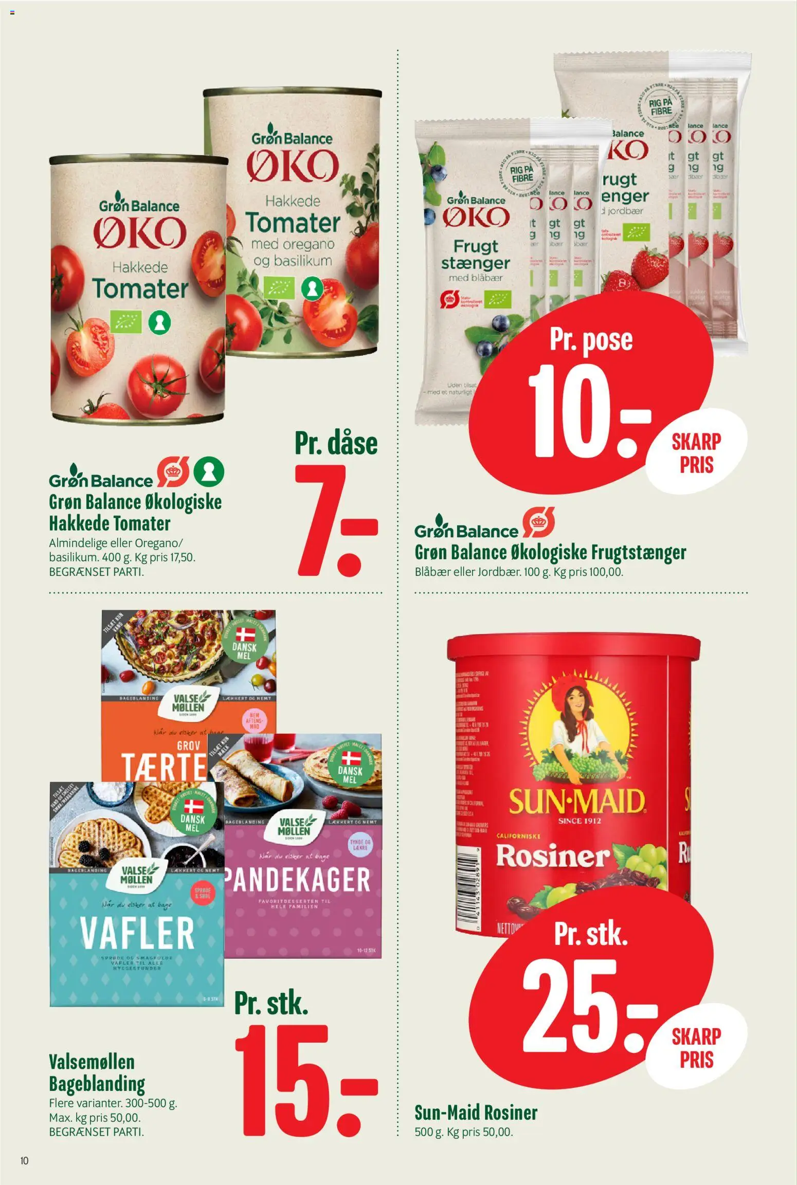 Min Købmand tilbudsavis – gyldig fra 28/08/2026 | Side: 11 | Produkter: Blåbær, Tomater, Rosiner, Vafler