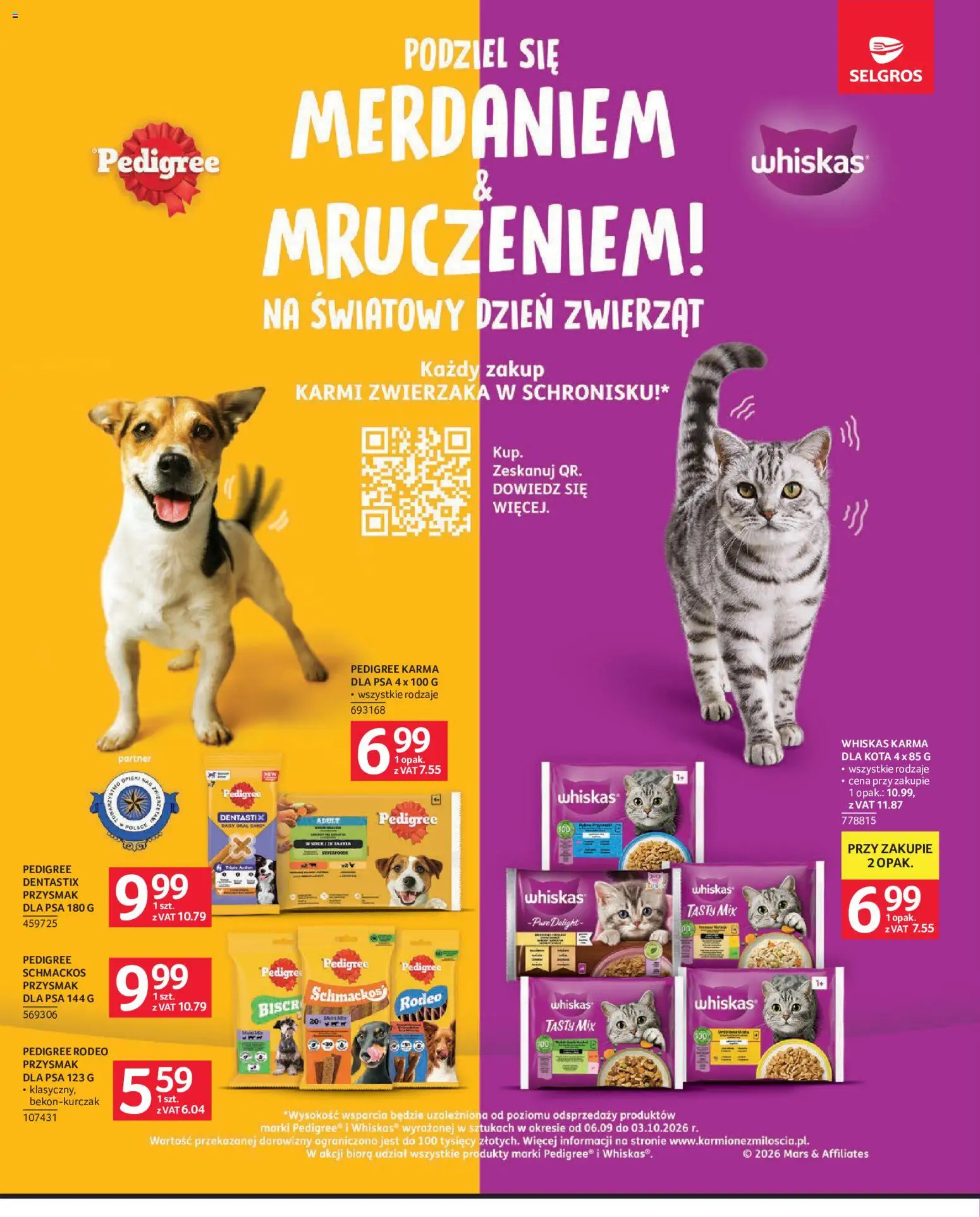 Selgros cash&carry gazetka od 24.09.2026 | Strona: 12 | Produkty: Pedigree, Dentastix, Karma dla psa, Karma