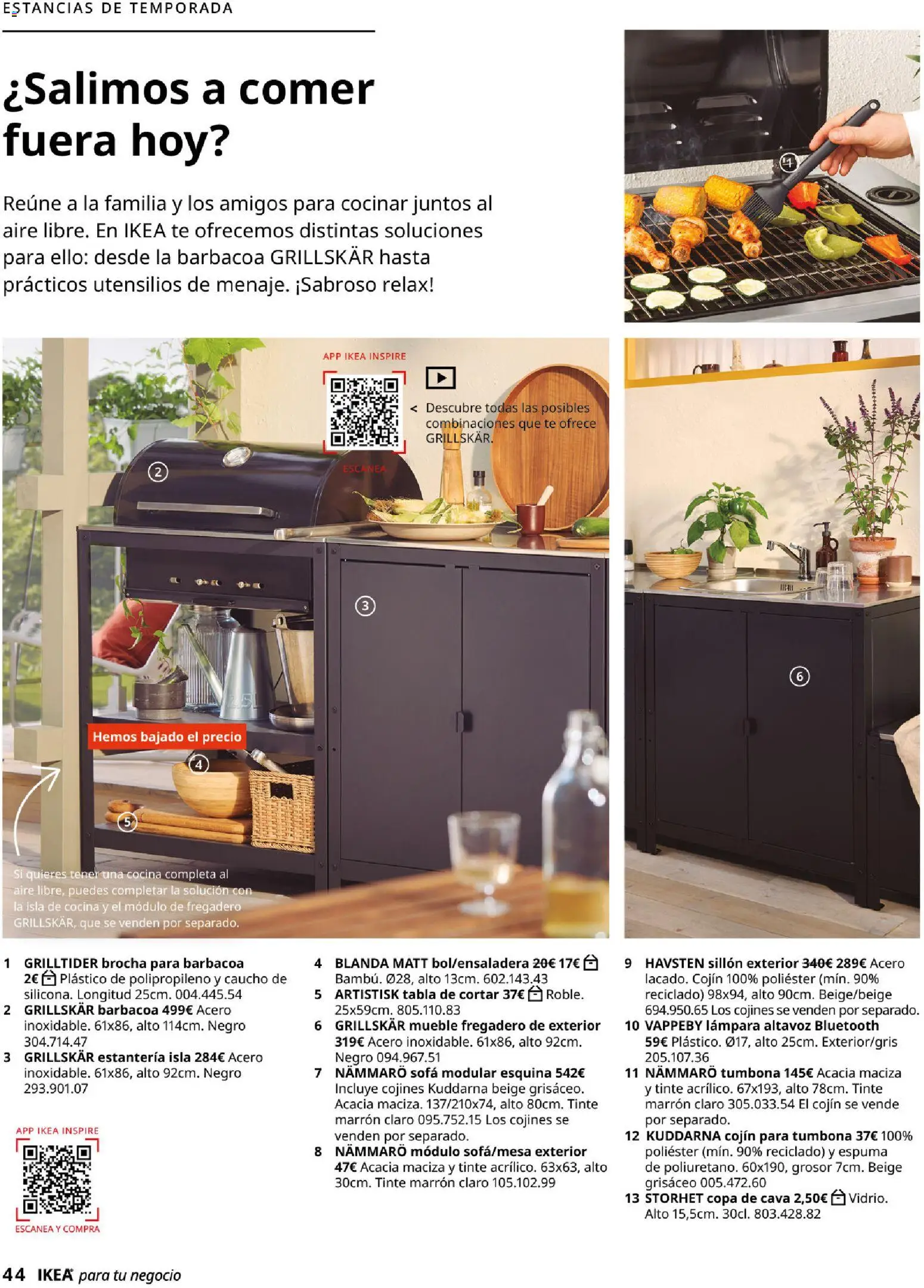 Catálogo IKEA para tu negocio │ válido desde el 01/02/2026 | Página: 44 | Productos: Fregadero, Altavoz Bluetooth, Sofá, Sillón