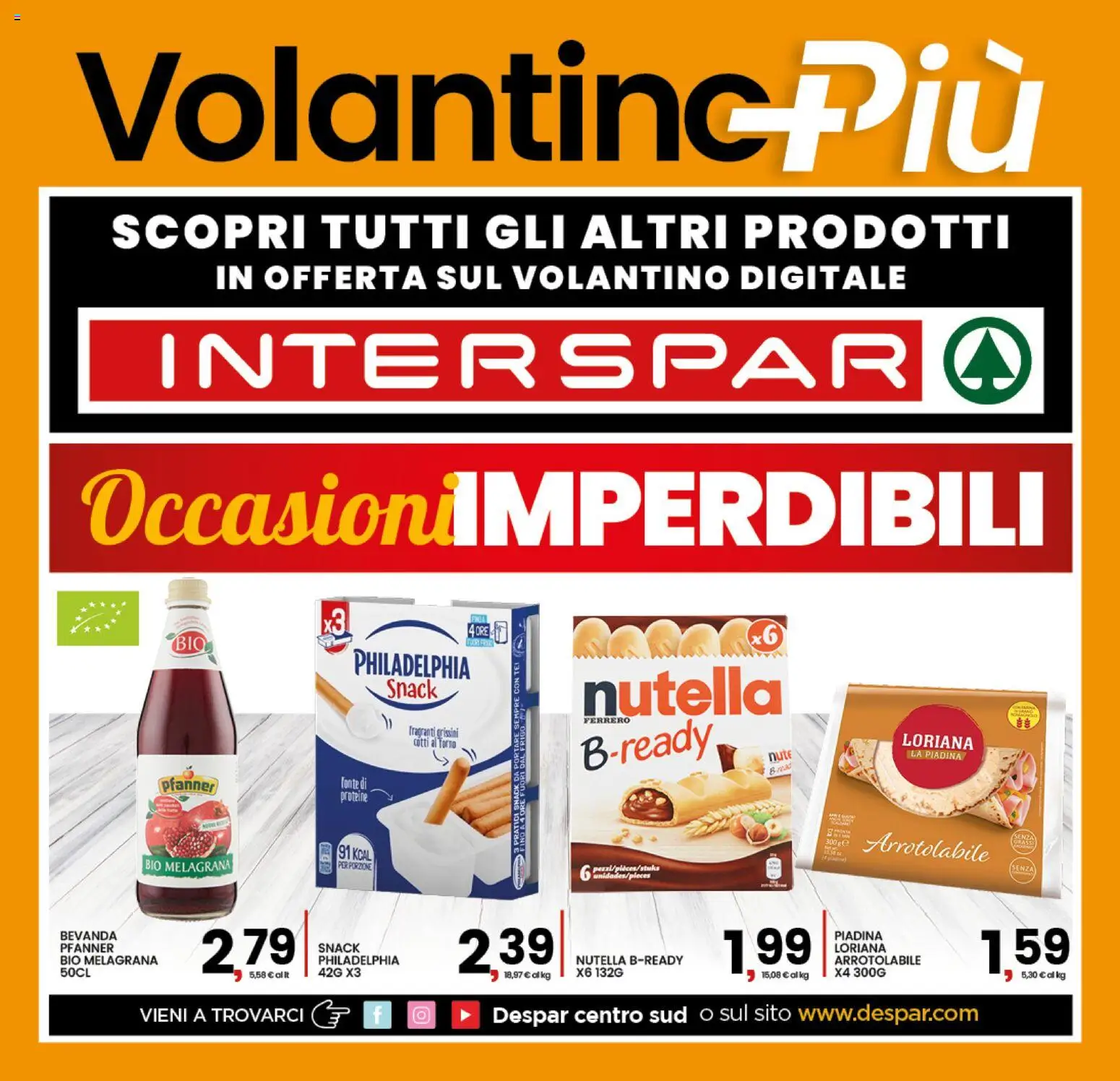 Volantino Interspar del 01/10/2026 | Pagina: 21 | Prodotti: Nutella, Piadina, Grissini
