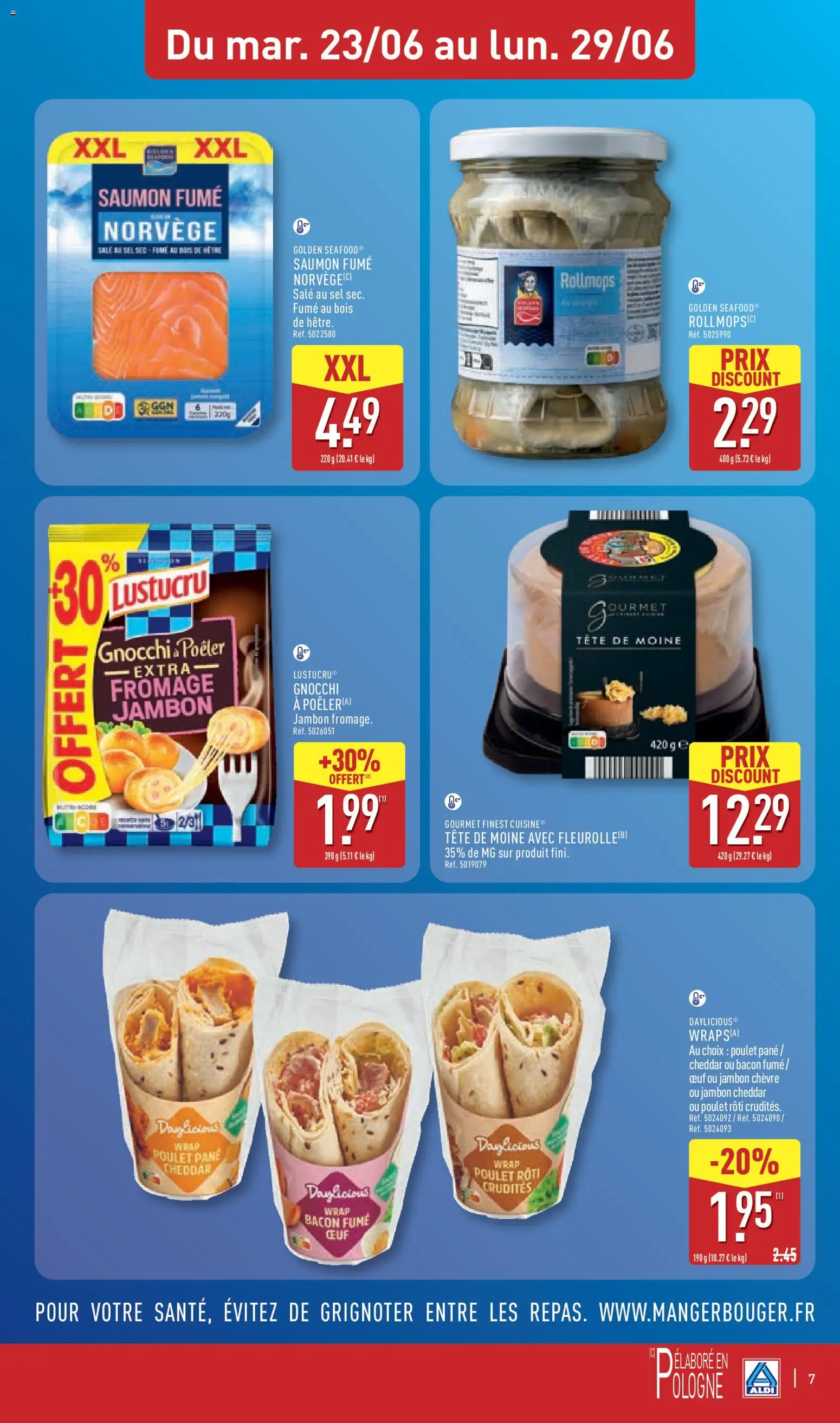 {H1} | Page: 9 | Produits: Saumon fumé, Sel, Tête de moine, Cheddar