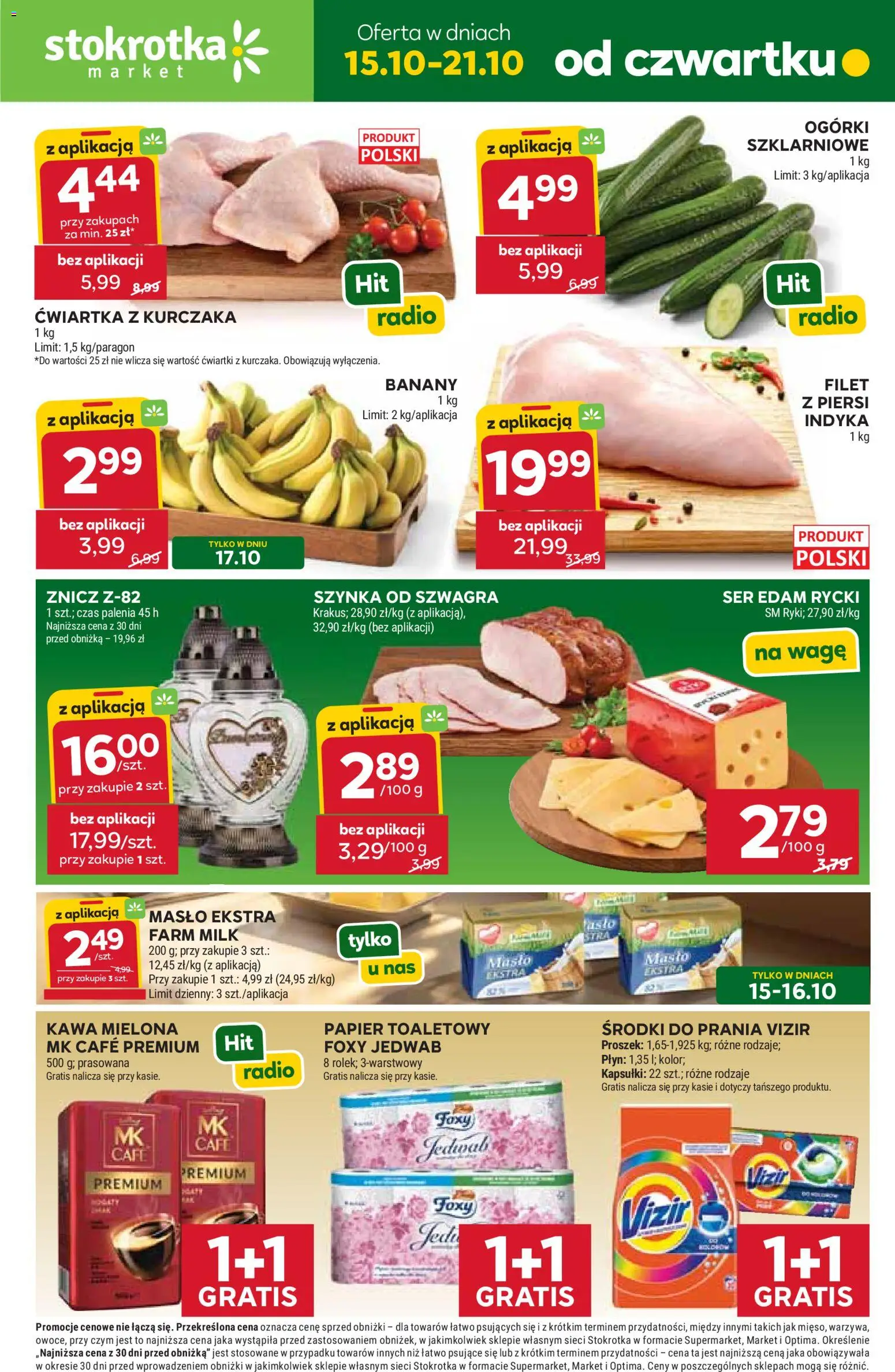 Stokrotka gazetka - Market od 15.10.2026 | Strona: 1 | Produkty: Piersi, Stokrotka, Filet, Kawa mielona