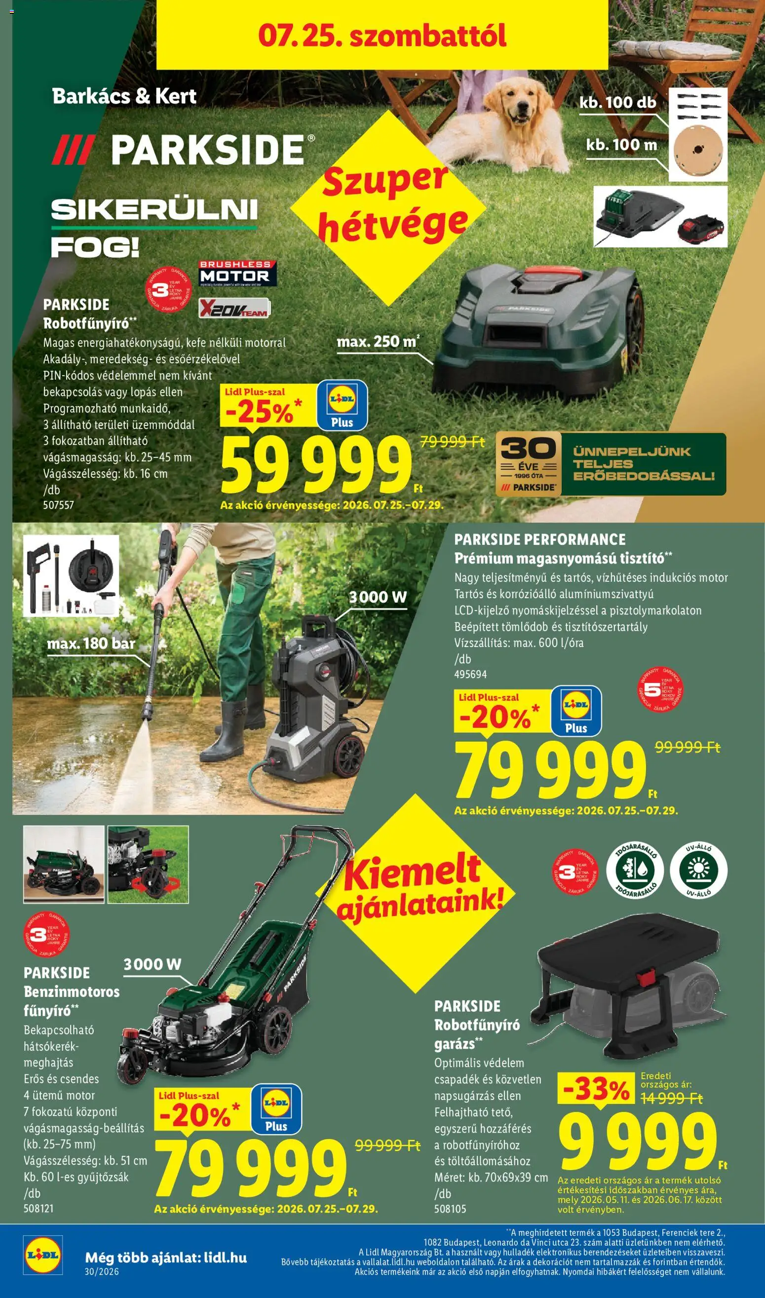 Lidl akciós ujság - amely érvényes a következő dátumtól: 2026.07.23. | Oldal: 12 | Termékek: Parkside, Fűnyíró, Kefe
