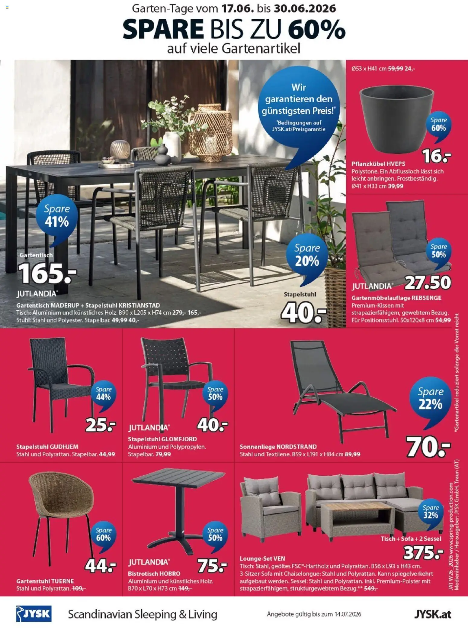 JYSK Prospekt aktuell gültig ab 24.06.2026 | Seite: 4 | Produkte: Sofa, Sessel, Tisch, Stuhl