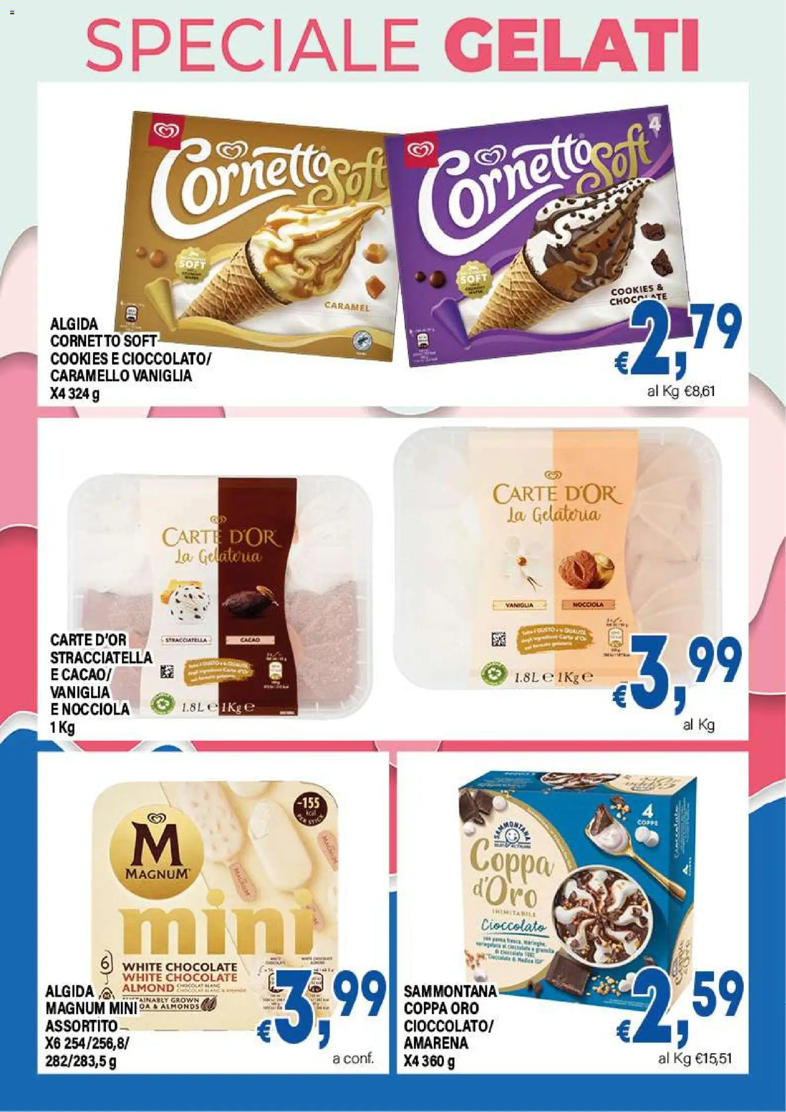 Volantino DEM del 01/08/2026 | Pagina: 9 | Prodotti: Cioccolato, Cornetto, Amarena, Stracciatella