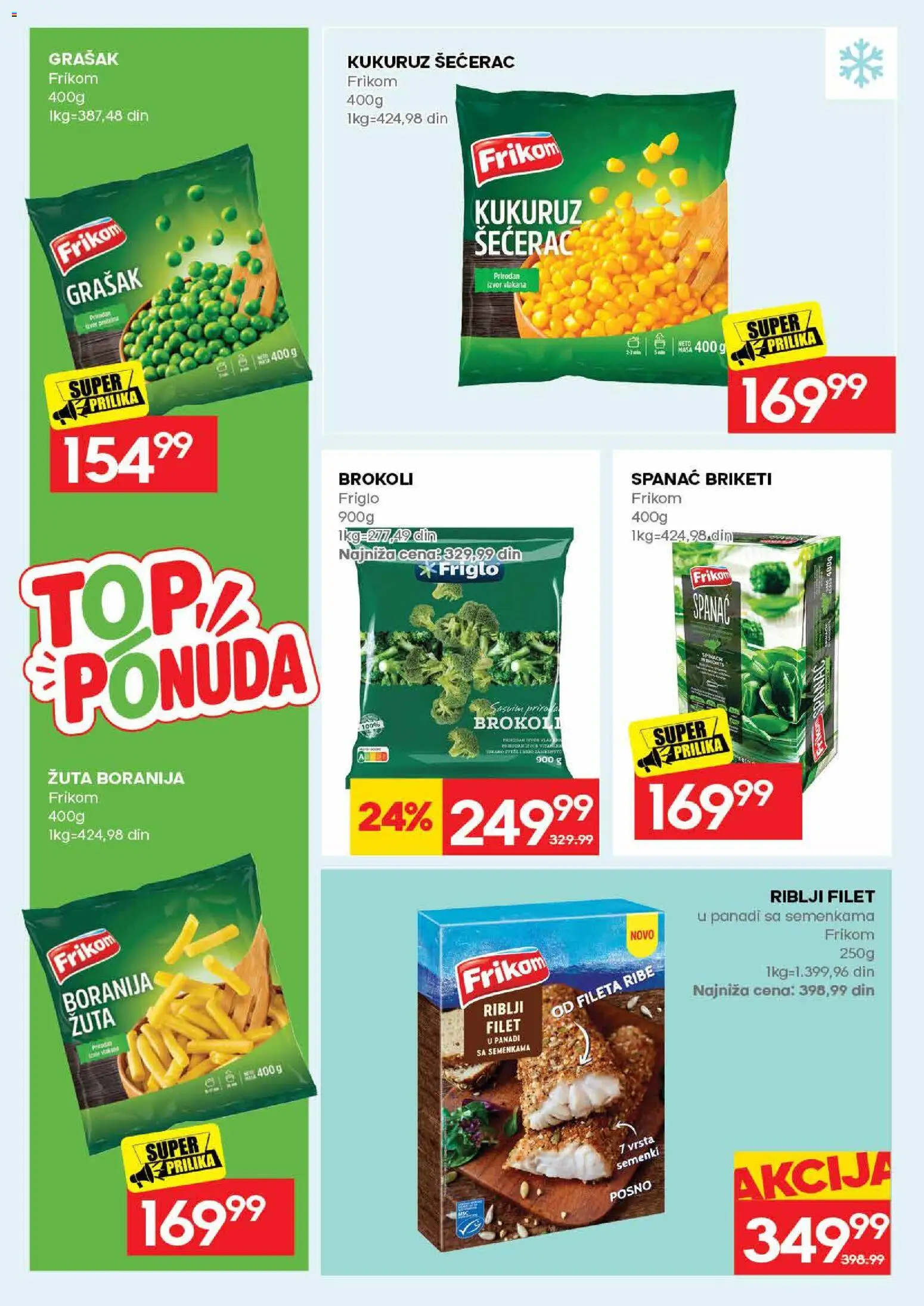 Mercator katalog - važi od 06.08.2026 | Strana: 20 | Proizvode: Spanać, Boranija, Grašak, Kukuruz šećerac