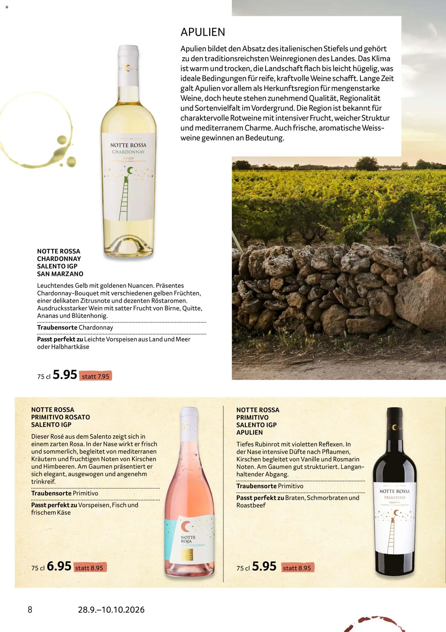 Prodega aktionen Enoteca – gültig ab 28.09.2026 | Seite: 8 | Produkte: Kirschen, Wein, Fisch, Roastbeef