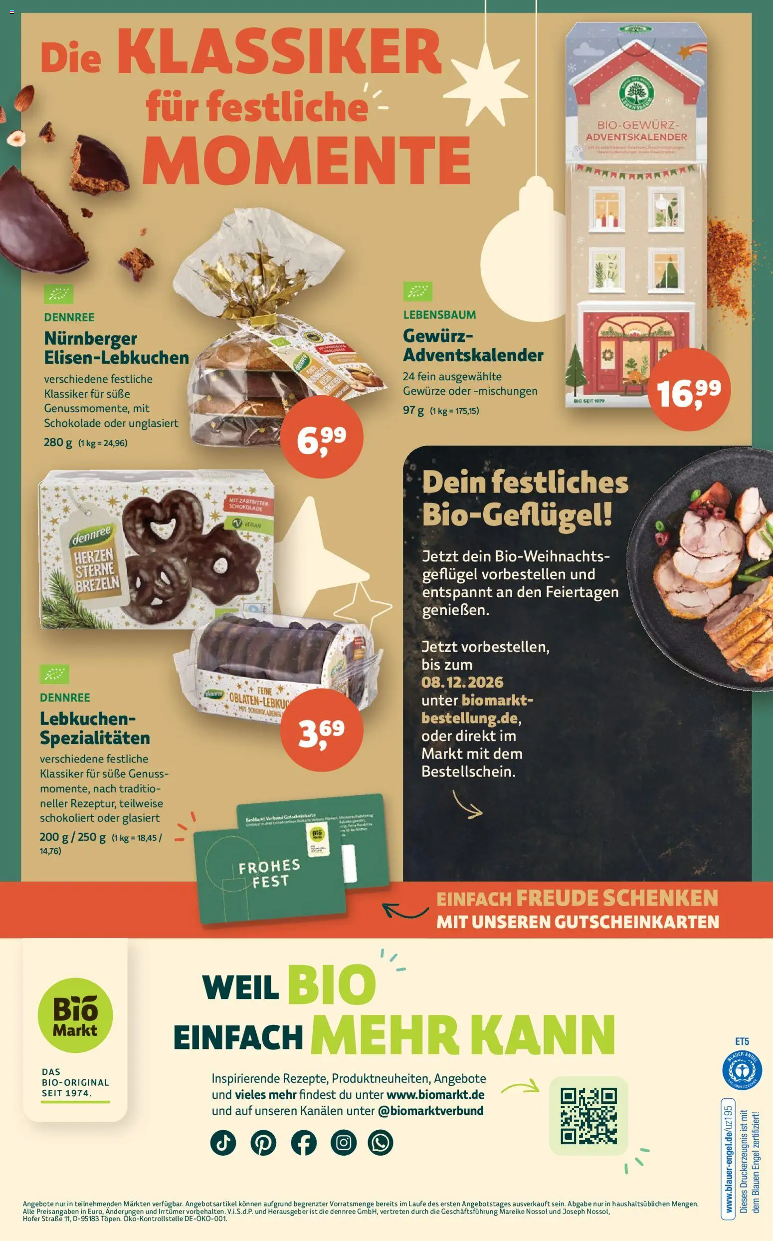 BioMarkt Prospekt – gültig ab 04.11.2026 | Seite: 14 | Produkte: Schokolade, Spezialitäten, Gewürze