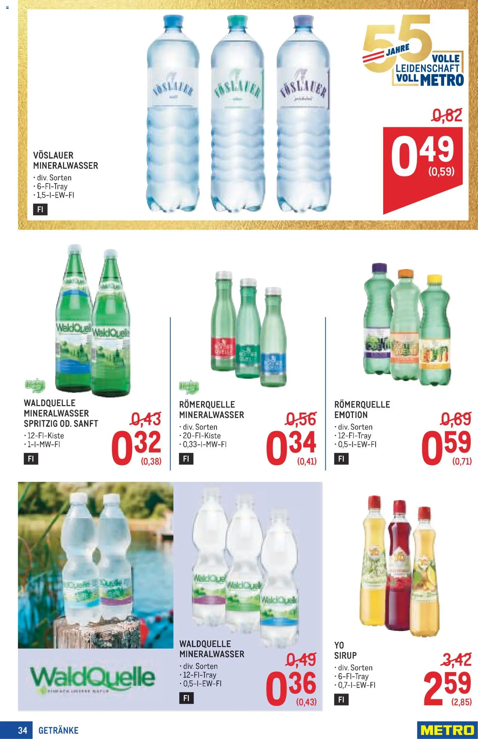 Metro angebote Profi gültig ab 23.07.2026 | Seite: 34 | Produkte: Getränke, Mineralwasser