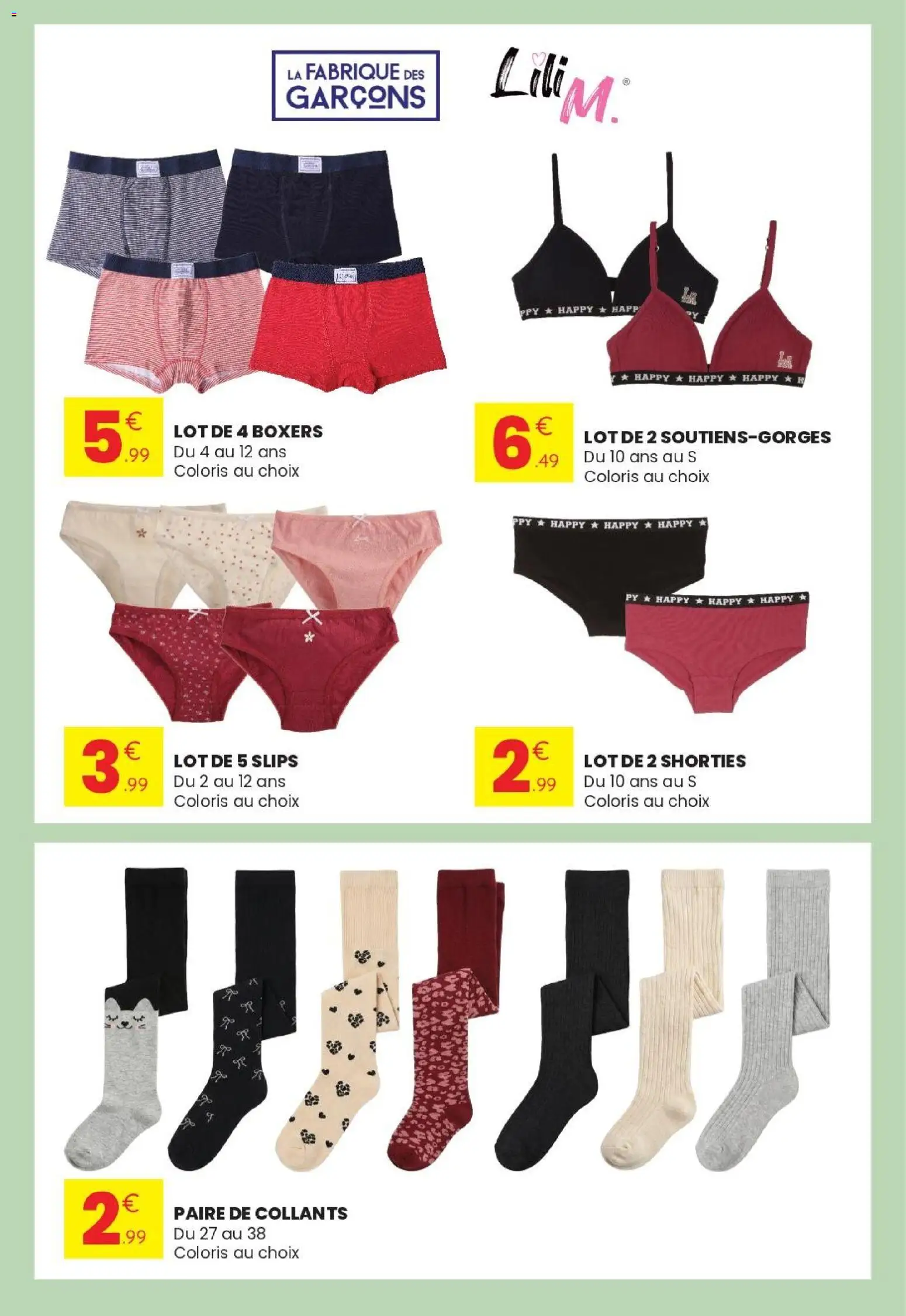{H1} | Page: 15 | Produits: Collants, Boxers, Slips