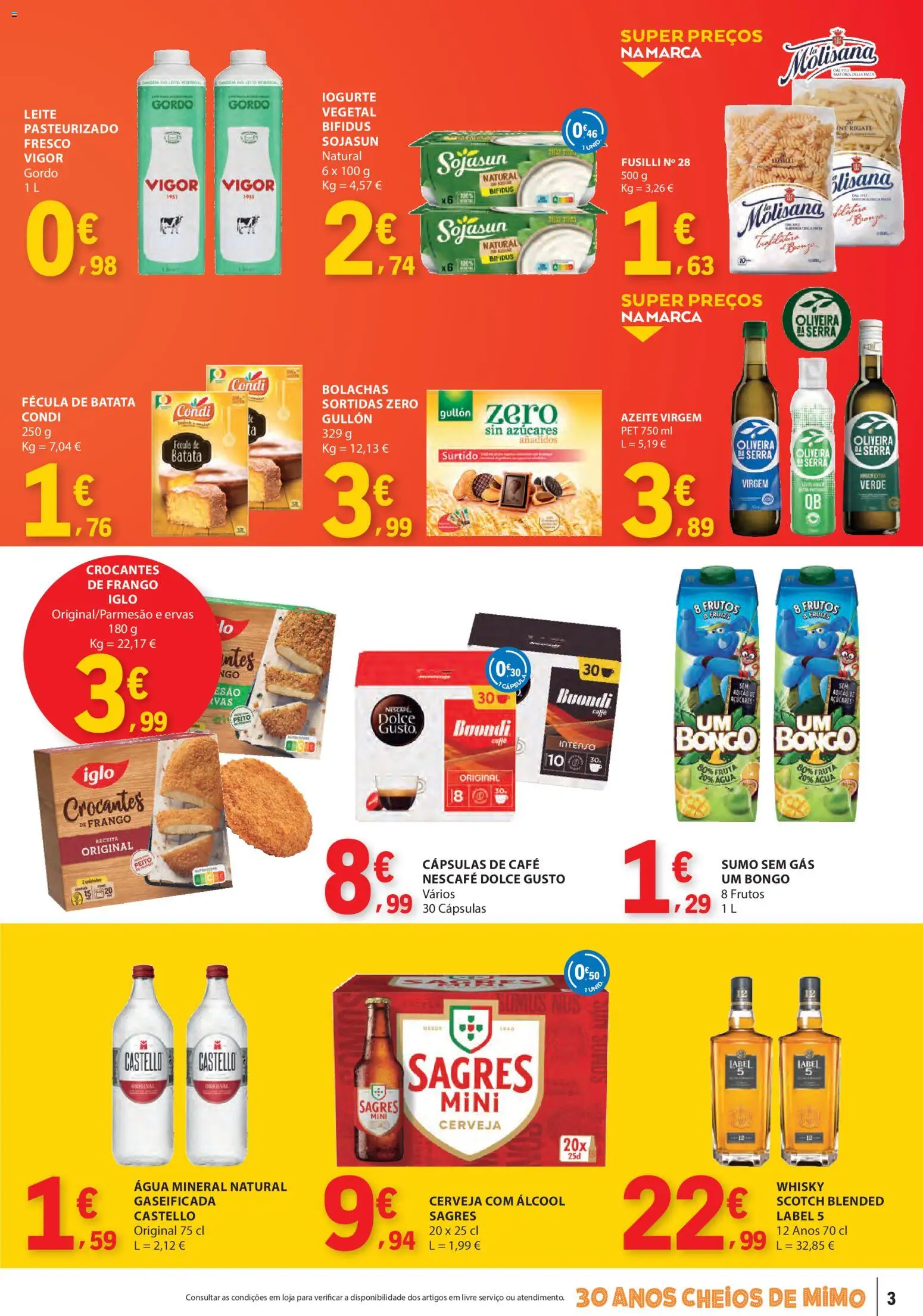 E.Leclerc Catálogo Fim de Semana │ válido de 15.05.2026 | Página: 3 | Produtos: Agua, Azeite, Frango, Bolachas