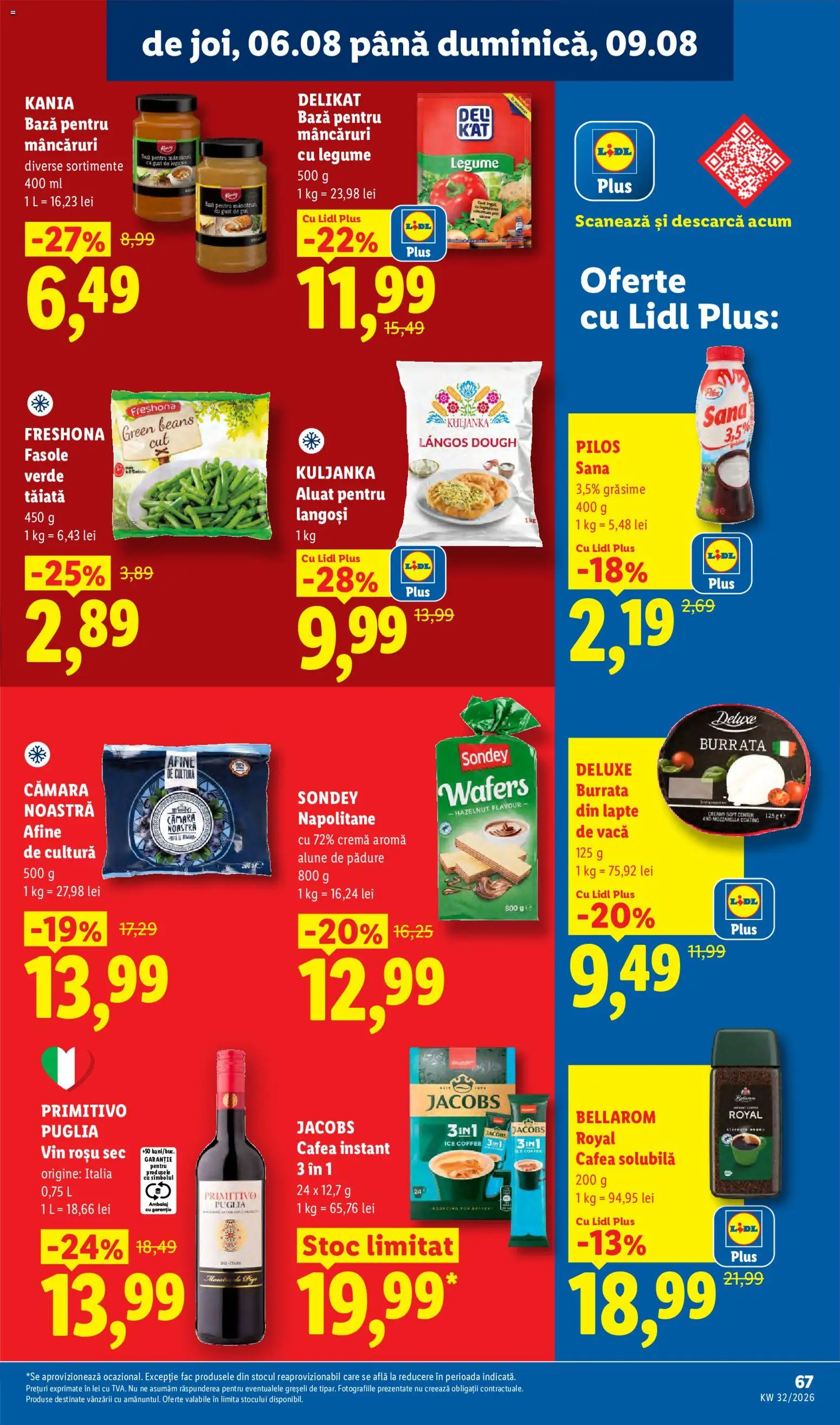 Noul catalog Lidl – valabil de la 03.08.2026 | Pagină: 65 | Produse: Cafea, Legume, Deluxe, Plus