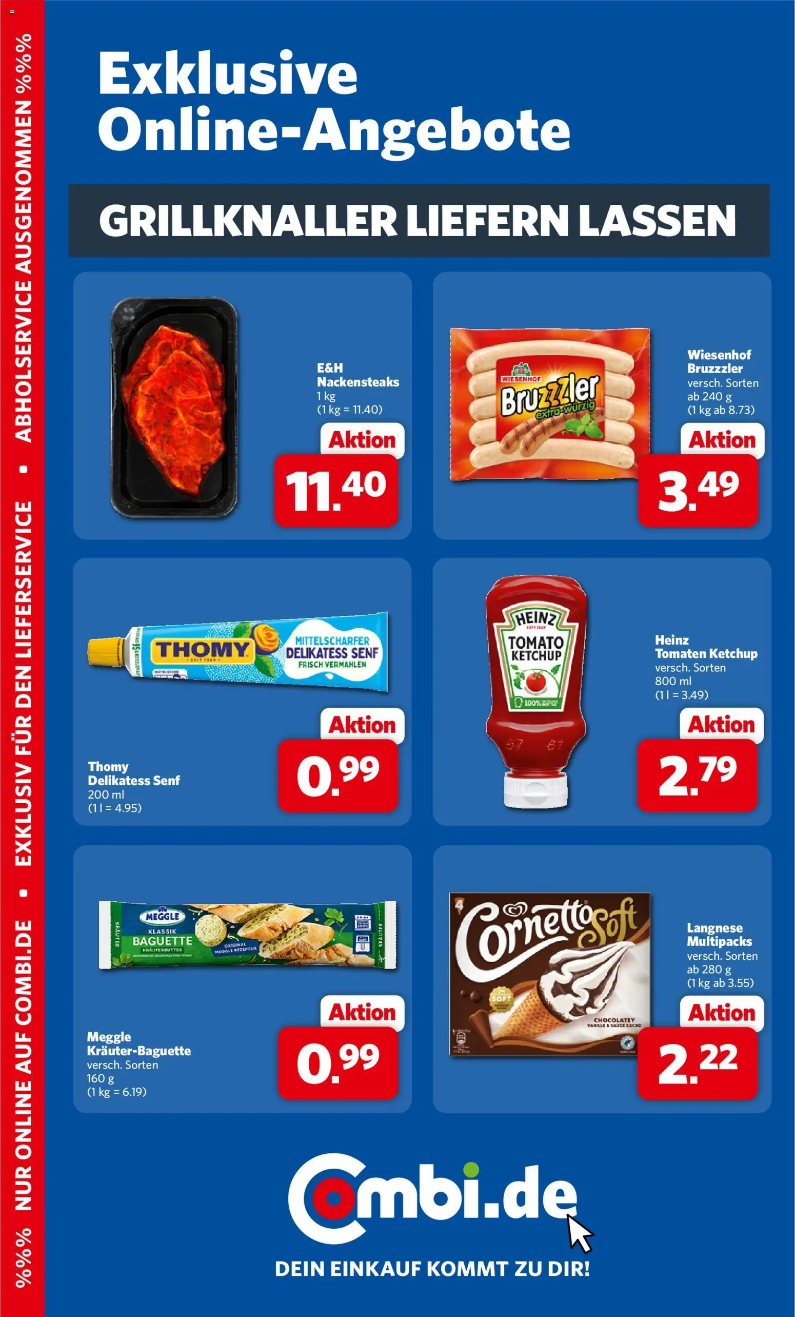 Combi Prospekt – gültig ab 08.06.2026 | Seite: 31 | Produkte: Nackensteaks, Heinz ketchup, Baguette, Ketchup