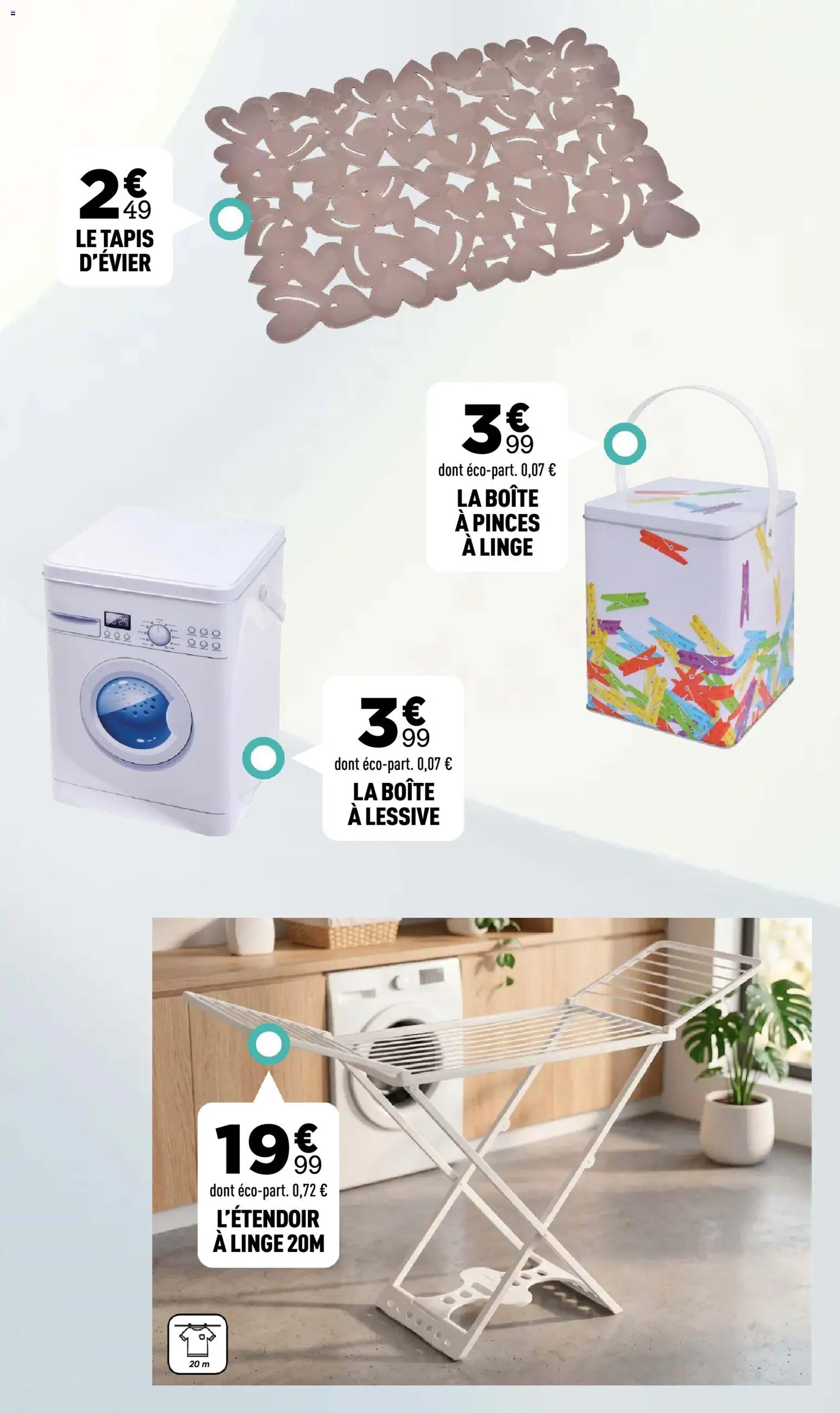 {H1} | Page: 39 | Produits: Pinces, Boite a lessive, Tapis, Lessive