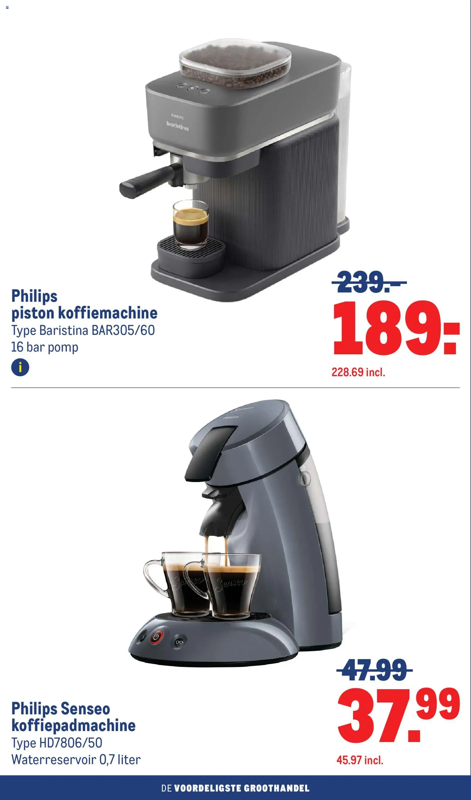 {H1} | Pagina: 16 | Producten: Koffiemachine