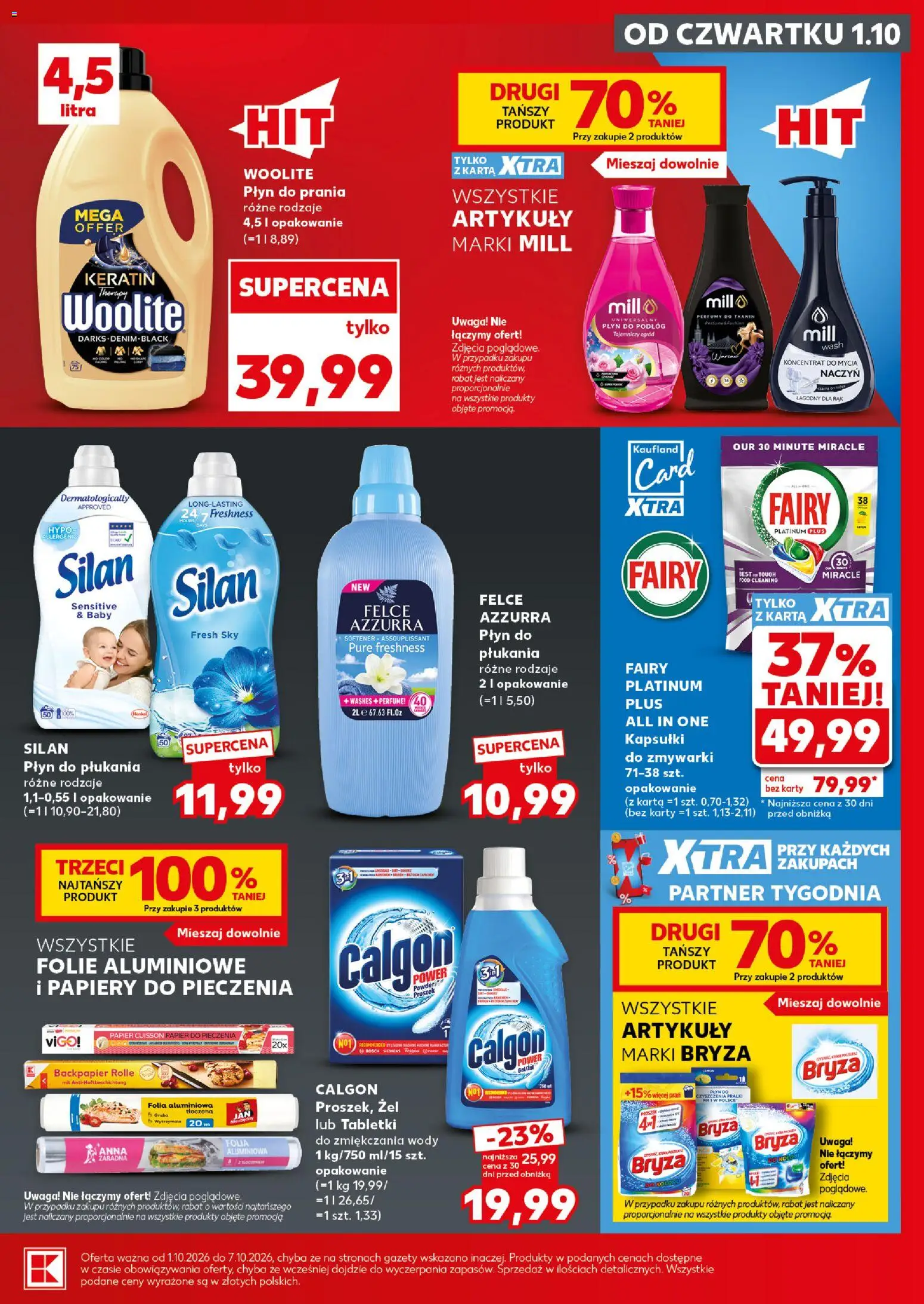 Kaufland Polsko leták - Mocny start od 05.10.2026 | Strana: 25 | Produkty: Felce Azzurra, Silan, Woolite, Karty