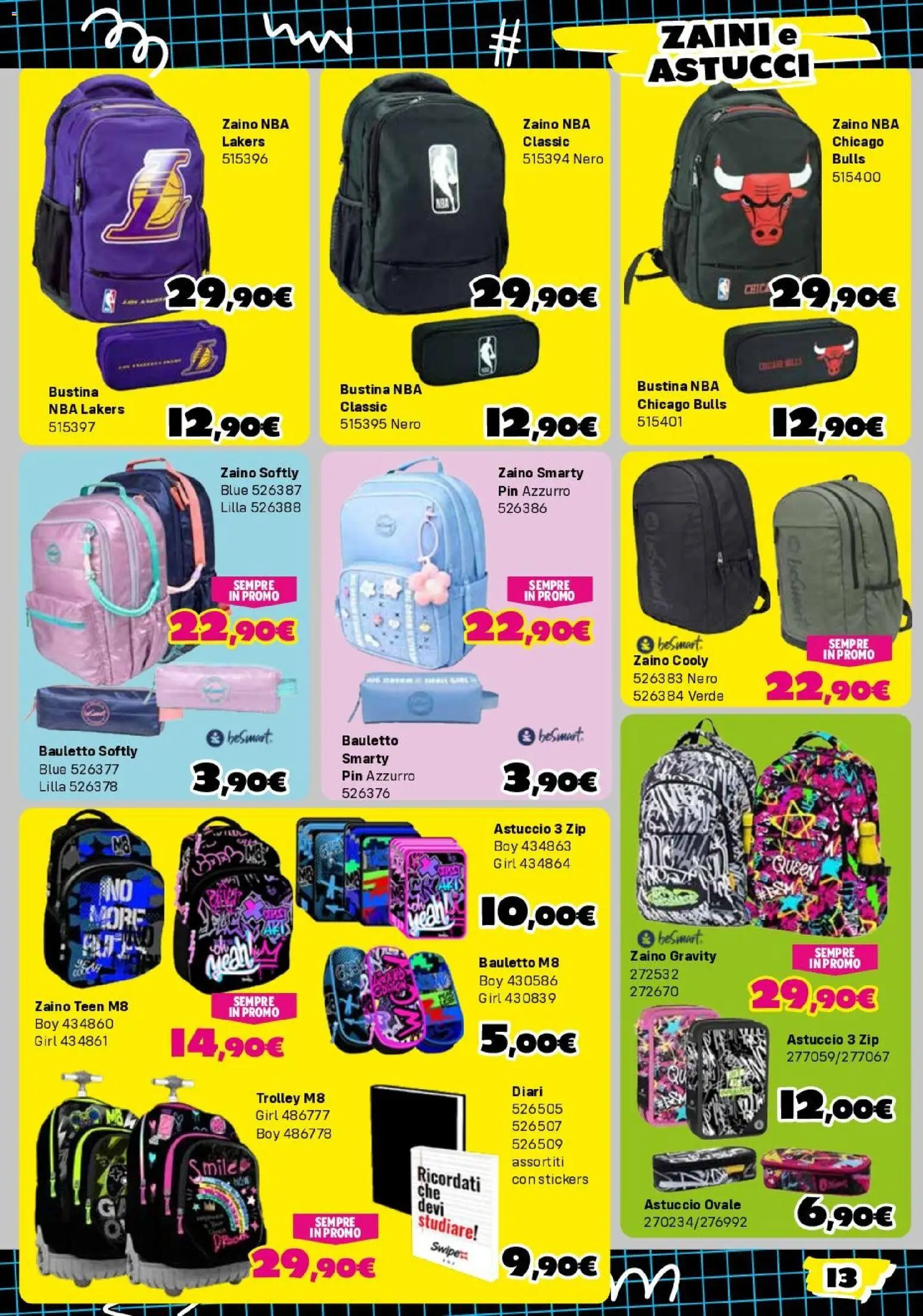 Volantino Orizzonte del 30/07/2026 | Pagina: 13 | Prodotti: Zaino, Astuccio, Trolley