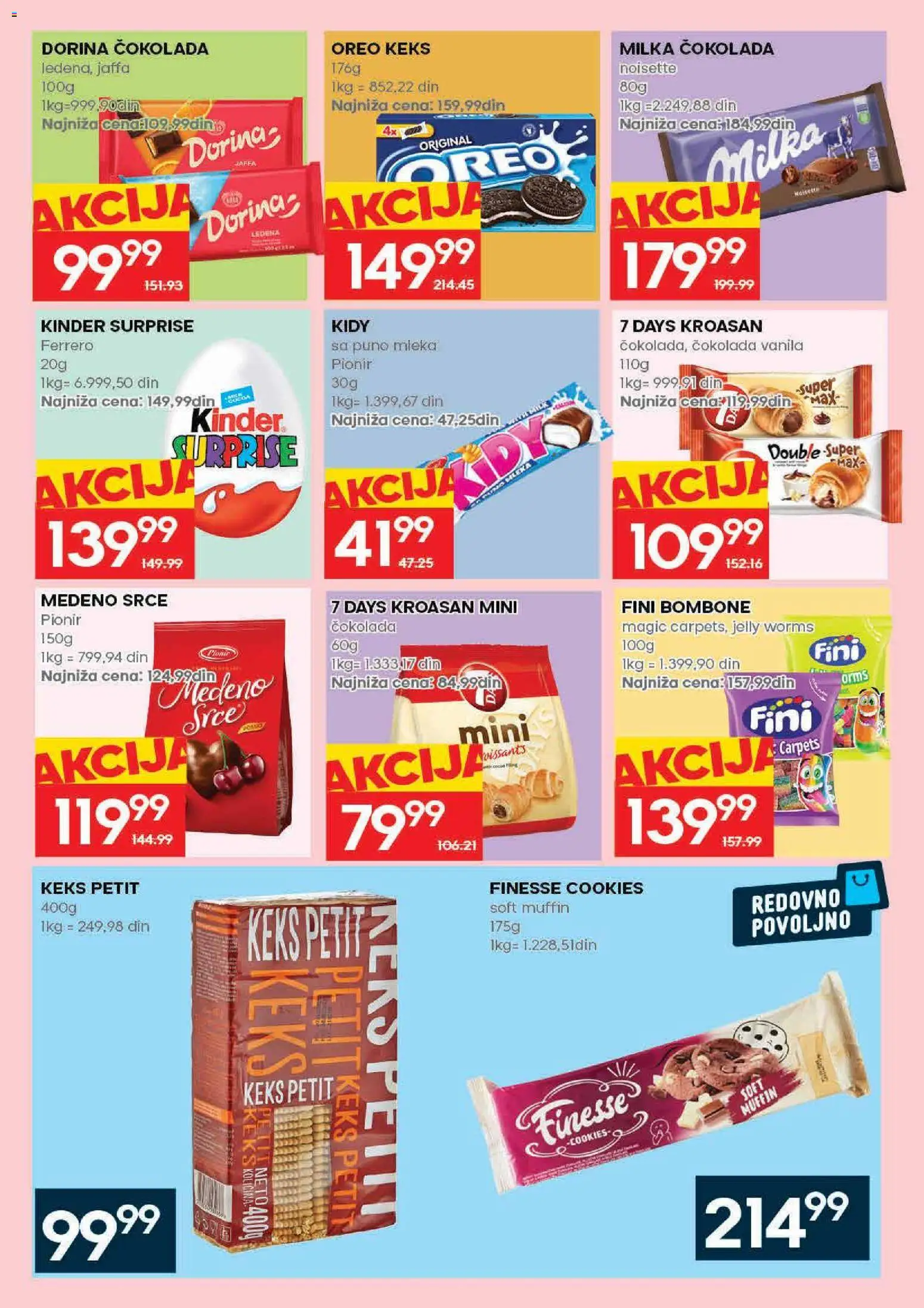 Roda katalog - važi od 11.06.2026 | Strana: 23 | Proizvode: Bombone, Keks, Oreo, Kroasan