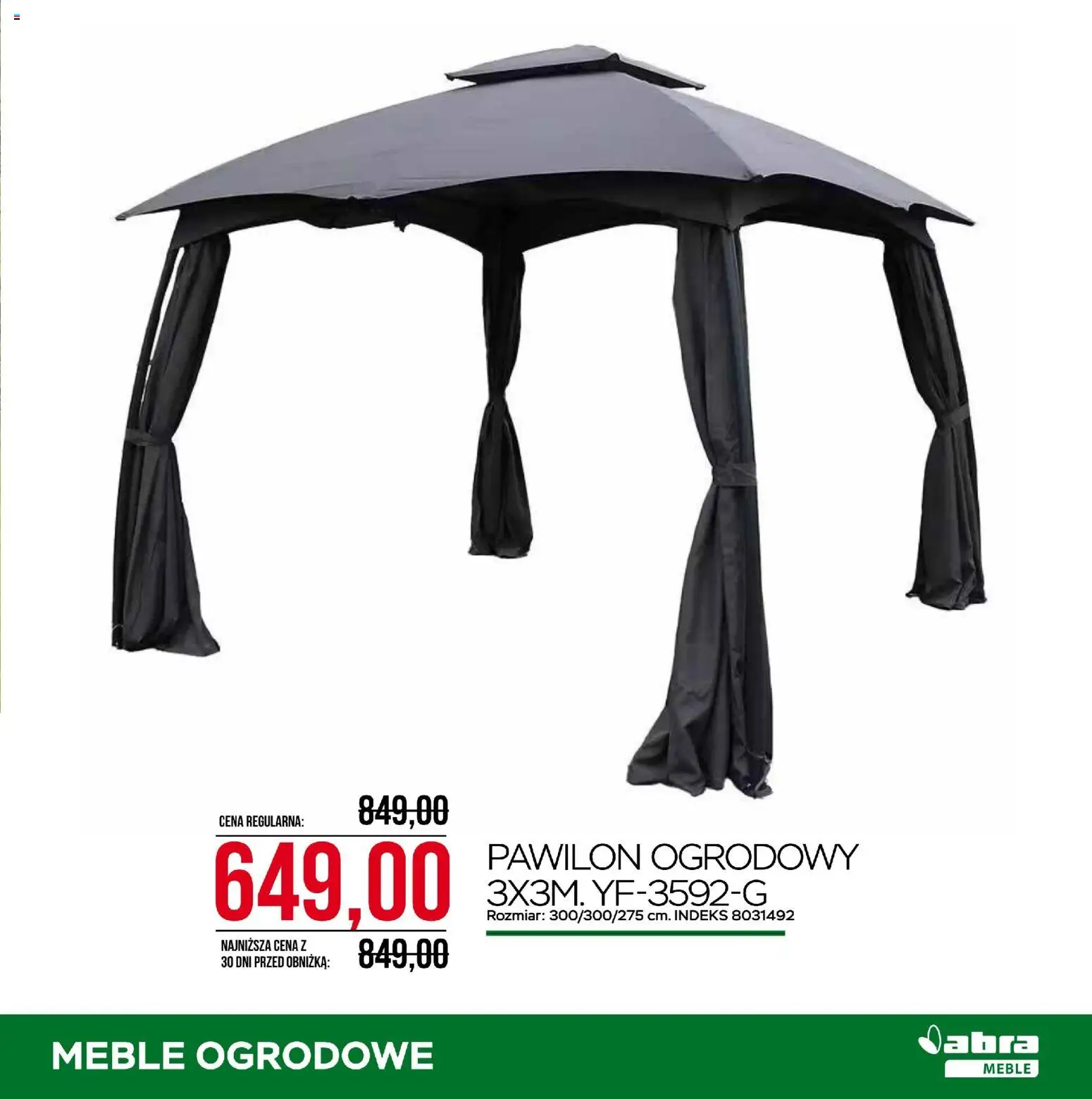 Abra meble gazetka od 27.05.2026 | Strona: 23 | Produkty: Pawilon ogrodowy, Meble ogrodowe