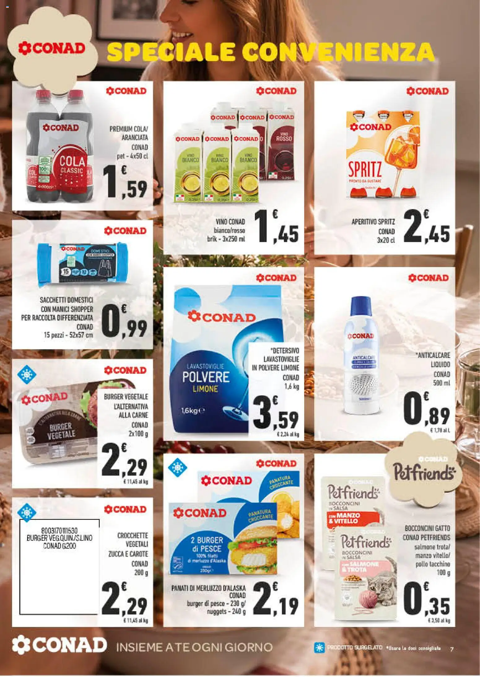 Volantino Conad del 28/10/2026 | Pagina: 7 | Prodotti: Salmone, Merluzzo, Carote, Vitello