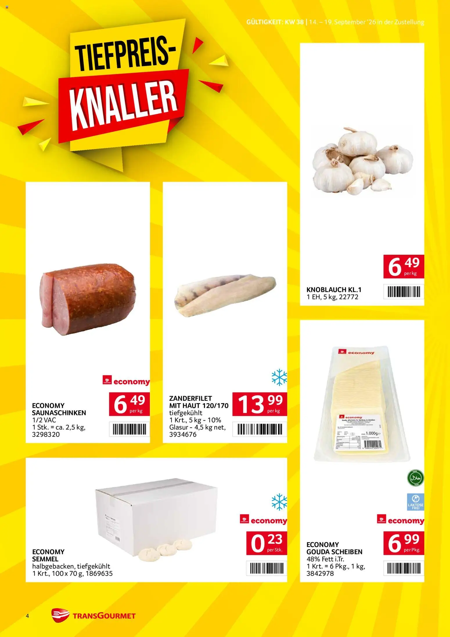 Transgourmet Zustellaktion gültig ab 14.09.2026 | Seite: 4 | Produkte: Knoblauch