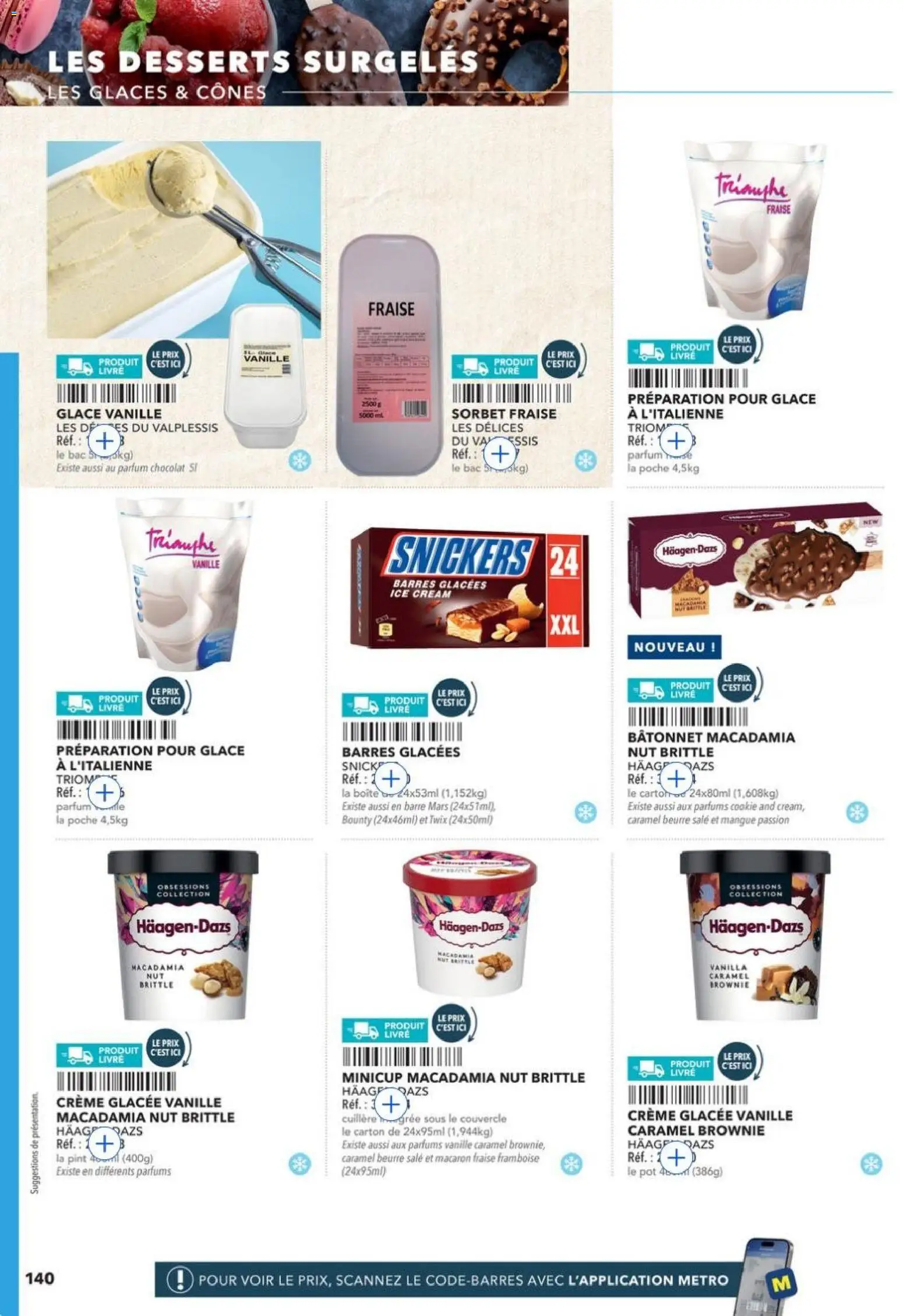 {H1} | Page: 140 | Produits: Framboise, Parfum, Cônes, Chocolat