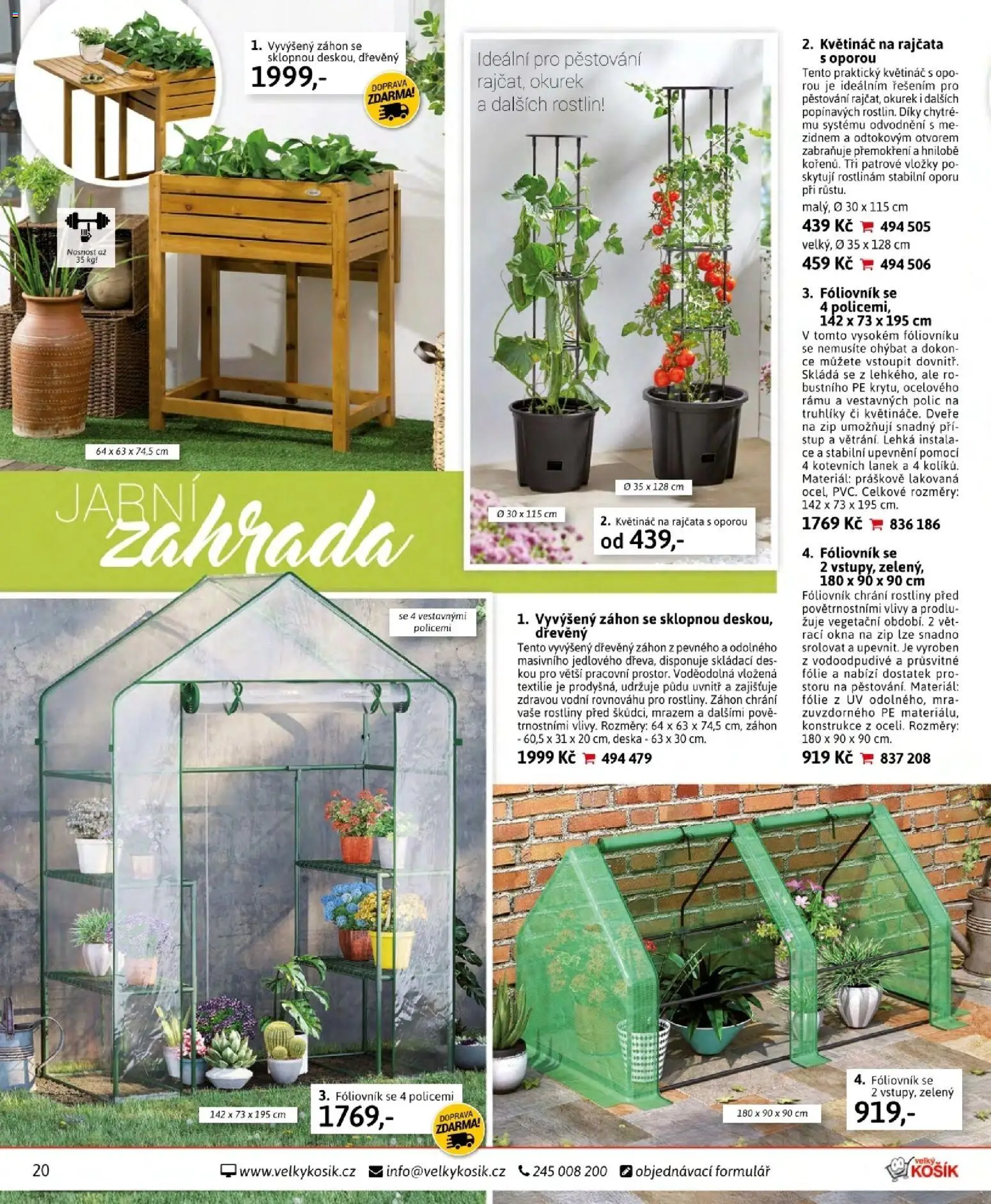 Velký Košík katalog květen 2026 od 01.05.2026 | Strana: 20 | Produkty: Truhlíky, Fólie, Fóliovník, Květináč