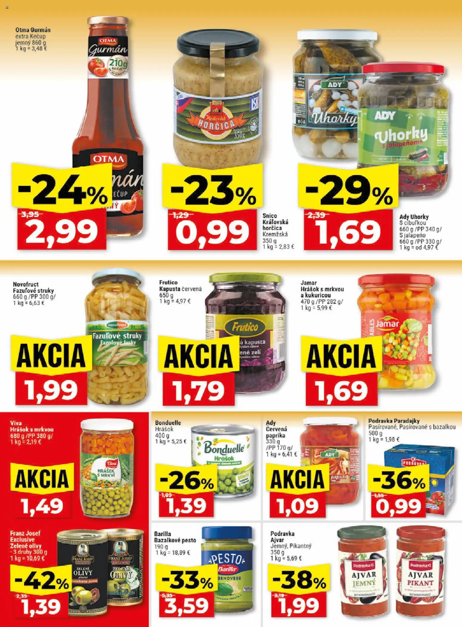 Nové Klas akcie – leták je platný od 10.08.2026 | Strana: 15 | Produkty: Paradajky, Kapusta červená, Hrášok, Pesto