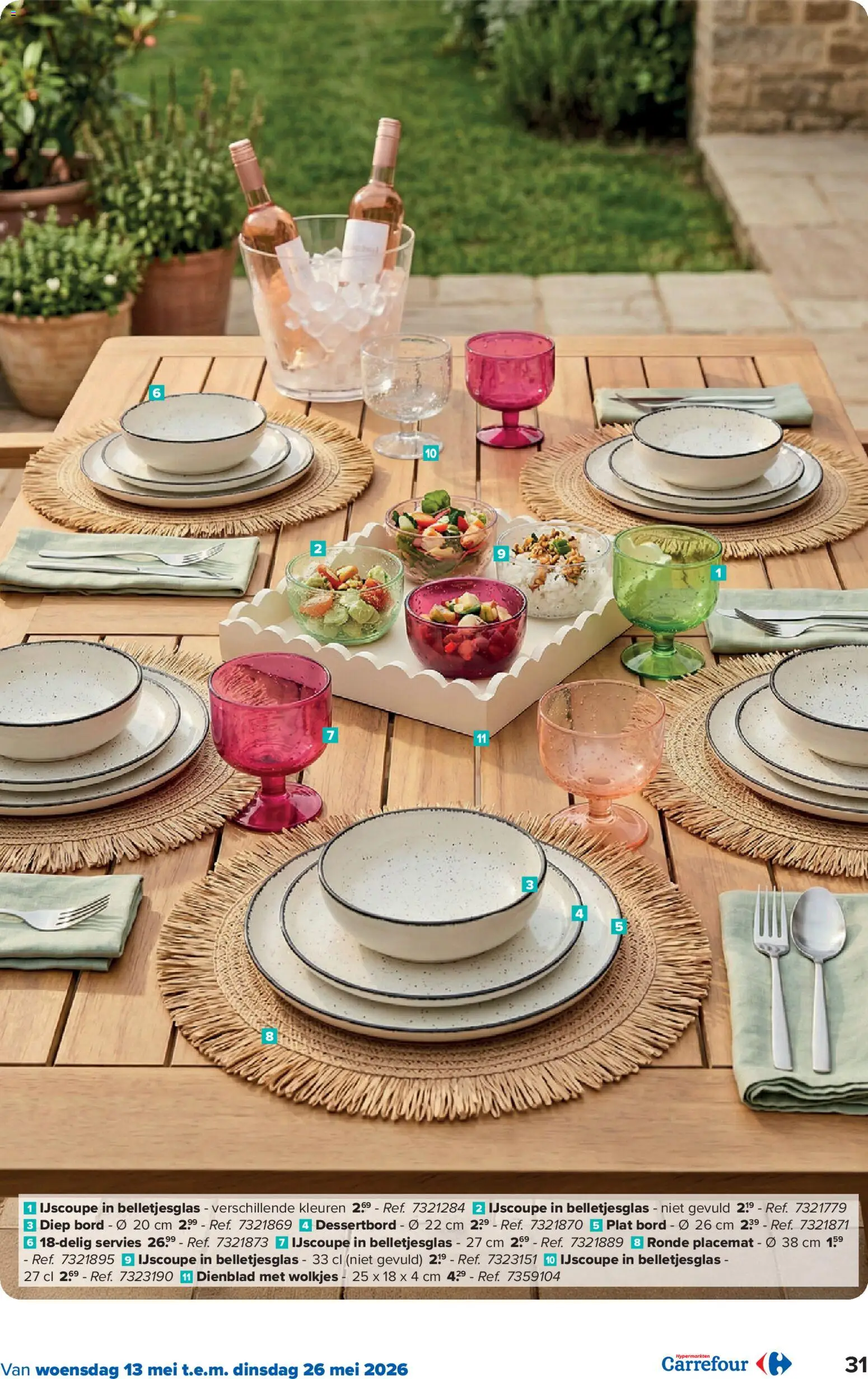 {H1} | Pagina: 31 | Producten: Dienblad, Servies, Bord