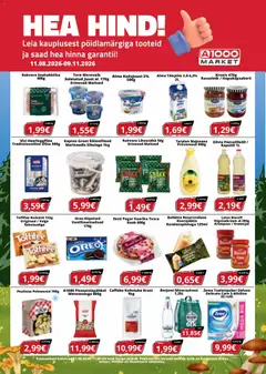 A1000 Market kliendilehe eelvaade alates 11.08.2026