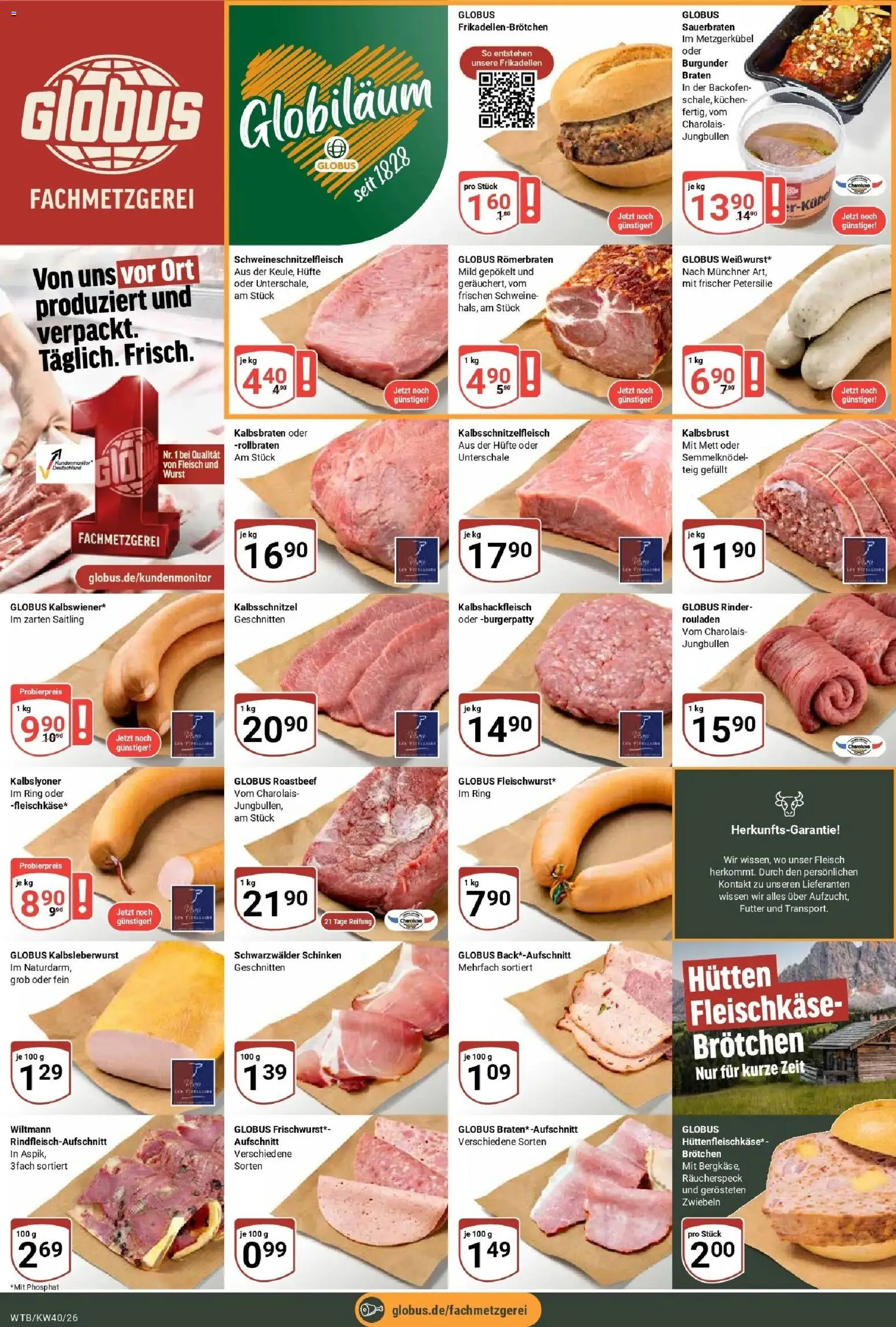 Globus Prospekt Wächtersbach (ab 28.09.2026) » Angebote online | Seite: 11 | Produkte: Wurst, Backofen, Petersilie, Schinken
