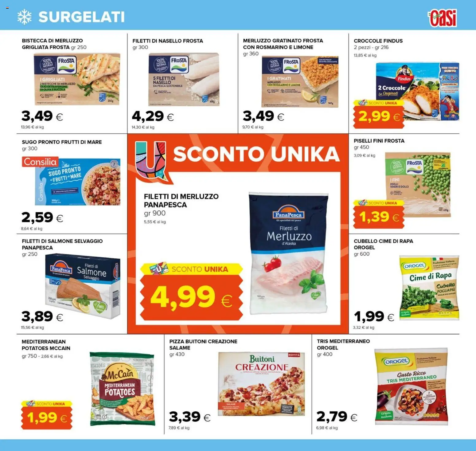 Volantino Oasi del 18.06.2026 | Pagina: 13 | Prodotti: Rosmarino, Salmone, Pesce, Piselli