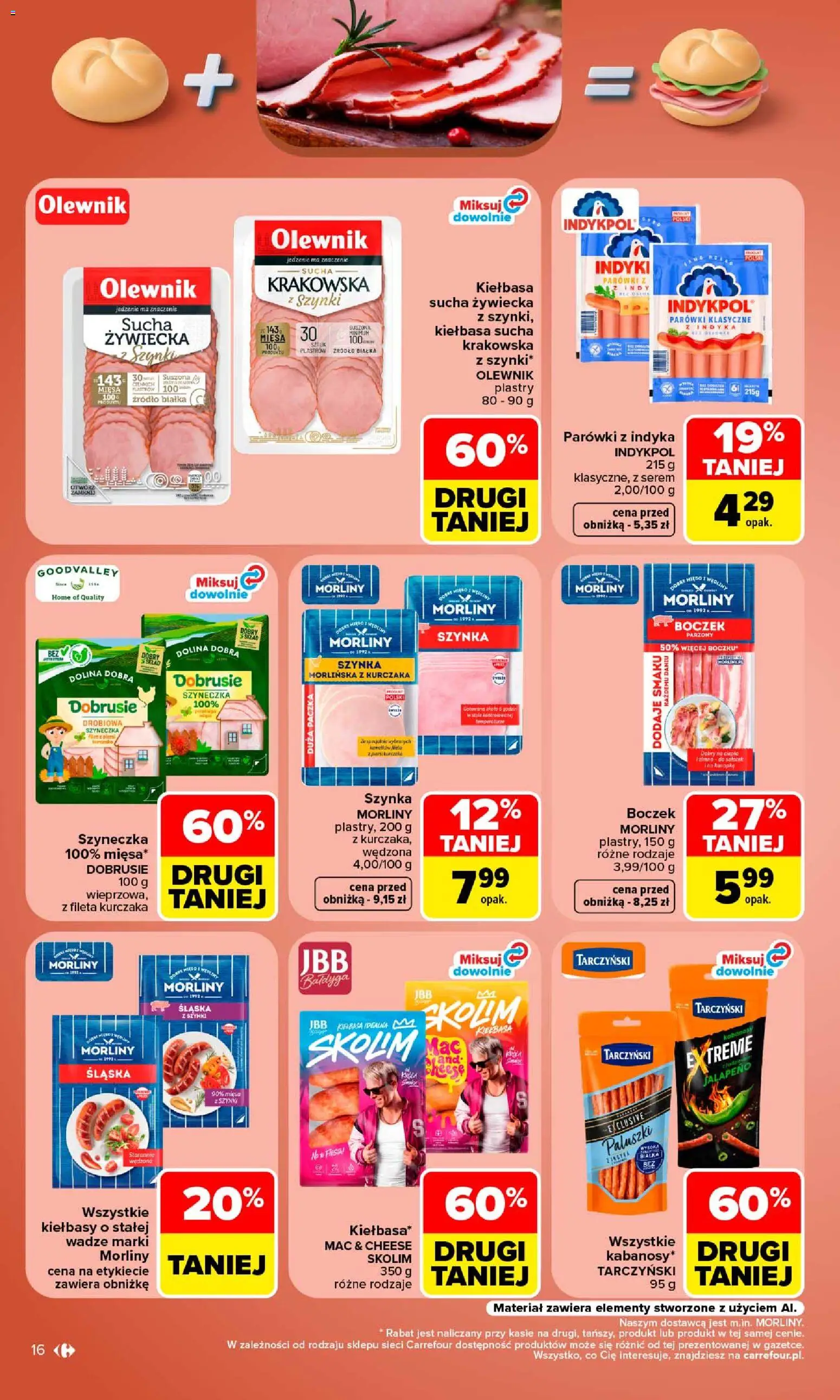 Carrefour gazetka od 31.08.2026 | Strona: 18 | Produkty: Kiełbasa, Mięso, Kiełbasa sucha, Parówki