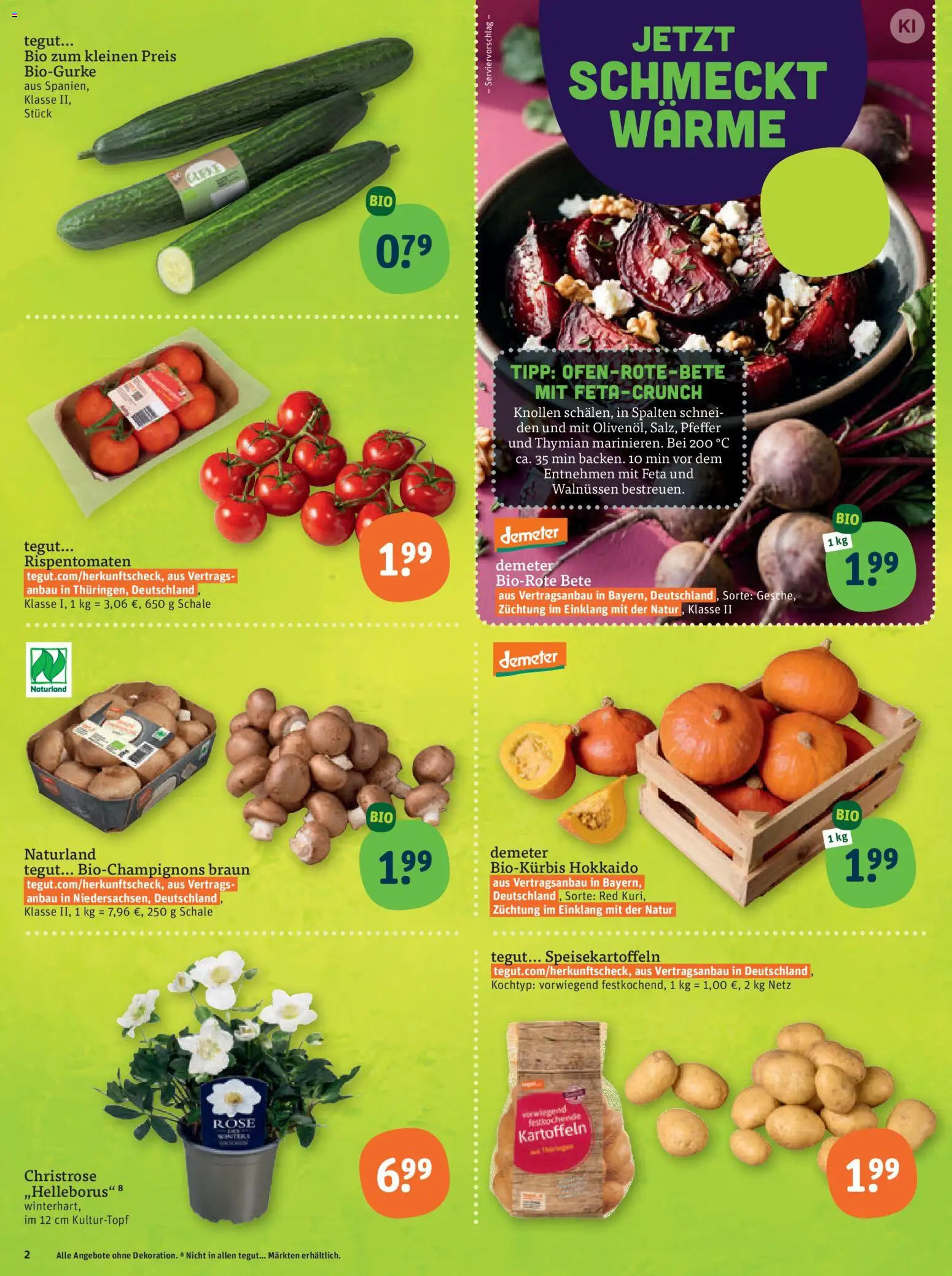 Tegut Prospekt – gültig ab 12.10.2026 | Seite: 4 | Produkte: Feta, Kartoffeln, Pfeffer