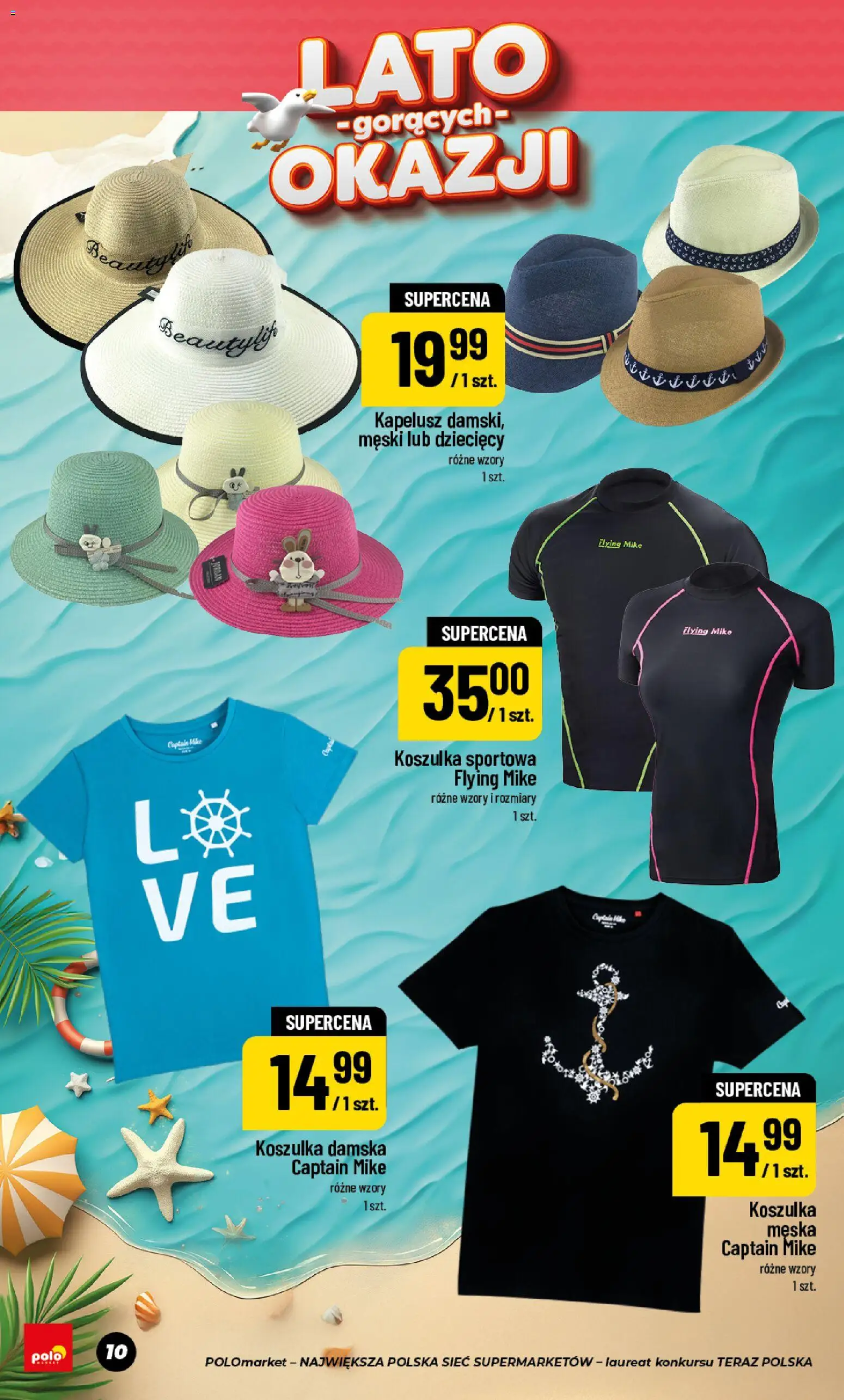 Nowa POLOmarket gazetka od jutra 24.06.2026 | Strona: 10 | Produkty: Kapelusz