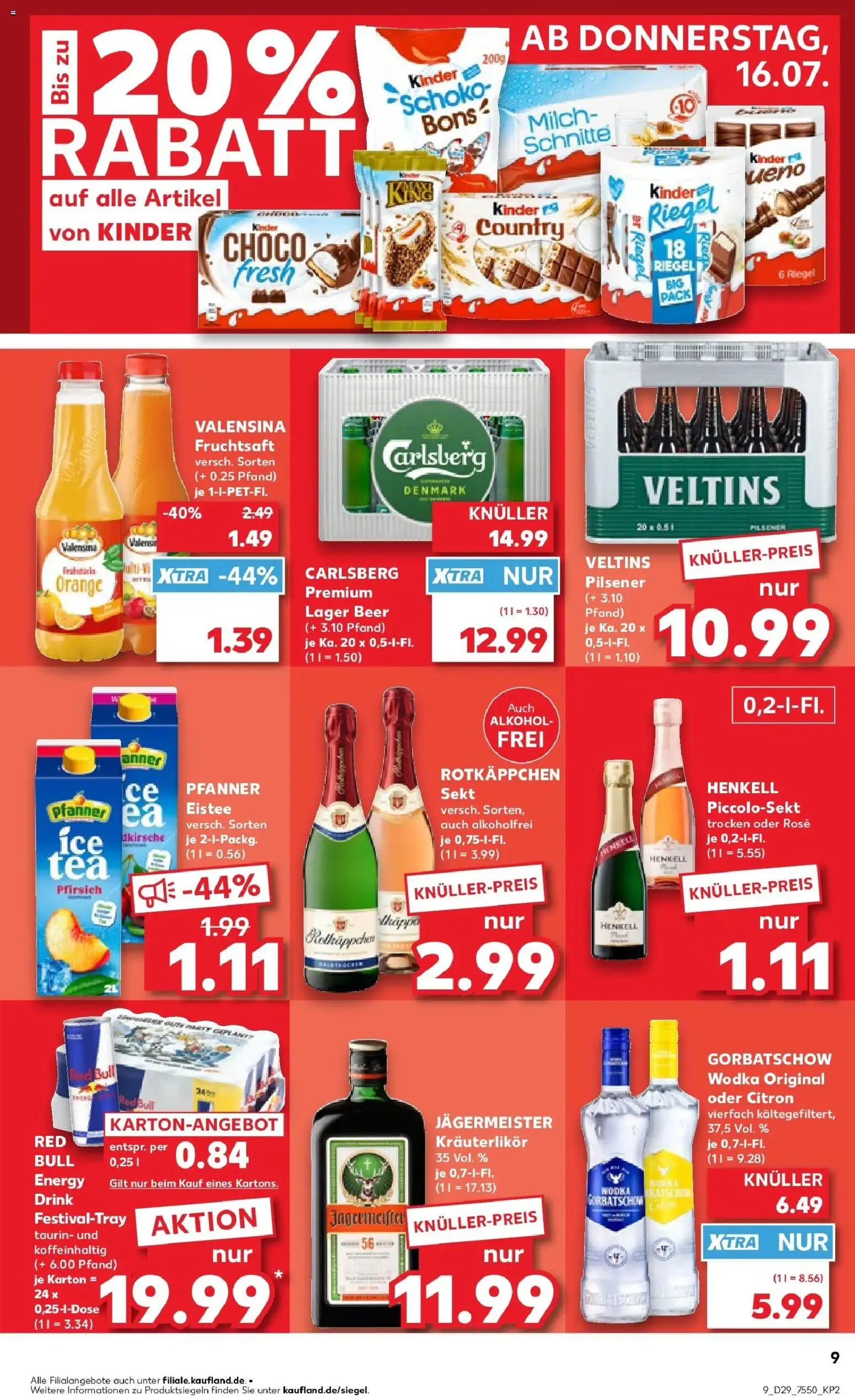 Kaufland Prospekt Rüsselsheim Am Main – gültig ab 13.07.2026 | Seite: 18 | Produkte: Milch, Energy, Pfanner eistee, Valensina