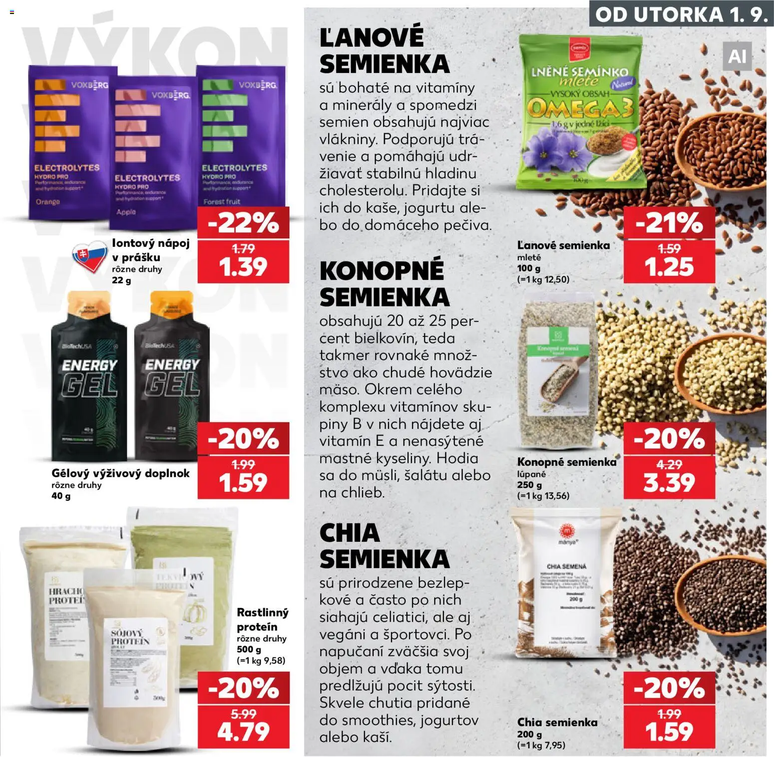 Kaufland SK akciós ujság - amely érvényes a következő dátumtól: 2026.09.01. | Oldal: 9 | Termékek: Vitamin, Protein