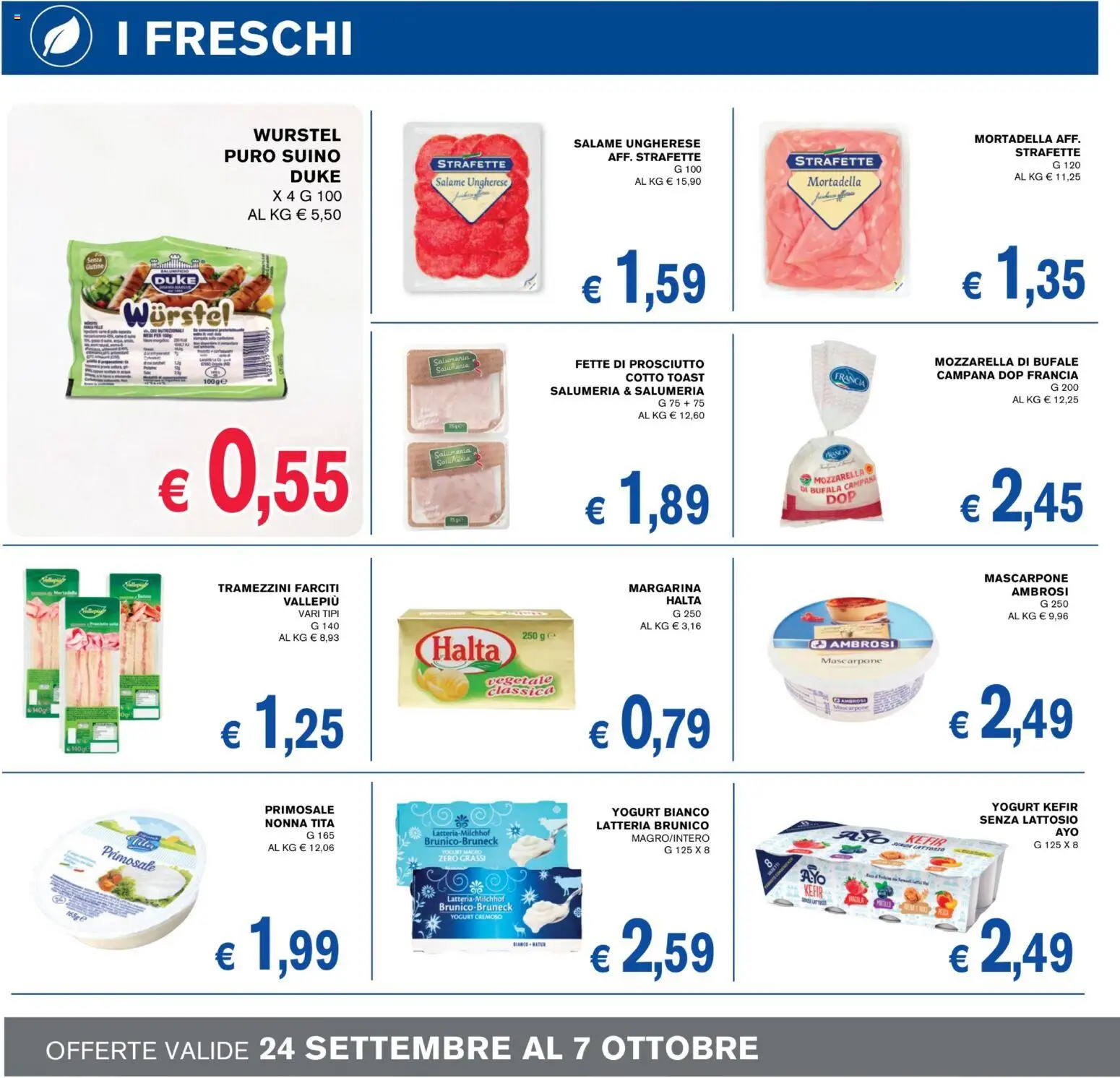 Volantino Coal del 24/09/2026 | Pagina: 6 | Prodotti: Salame, Mozzarella, Prosciutto, Yogurt bianco