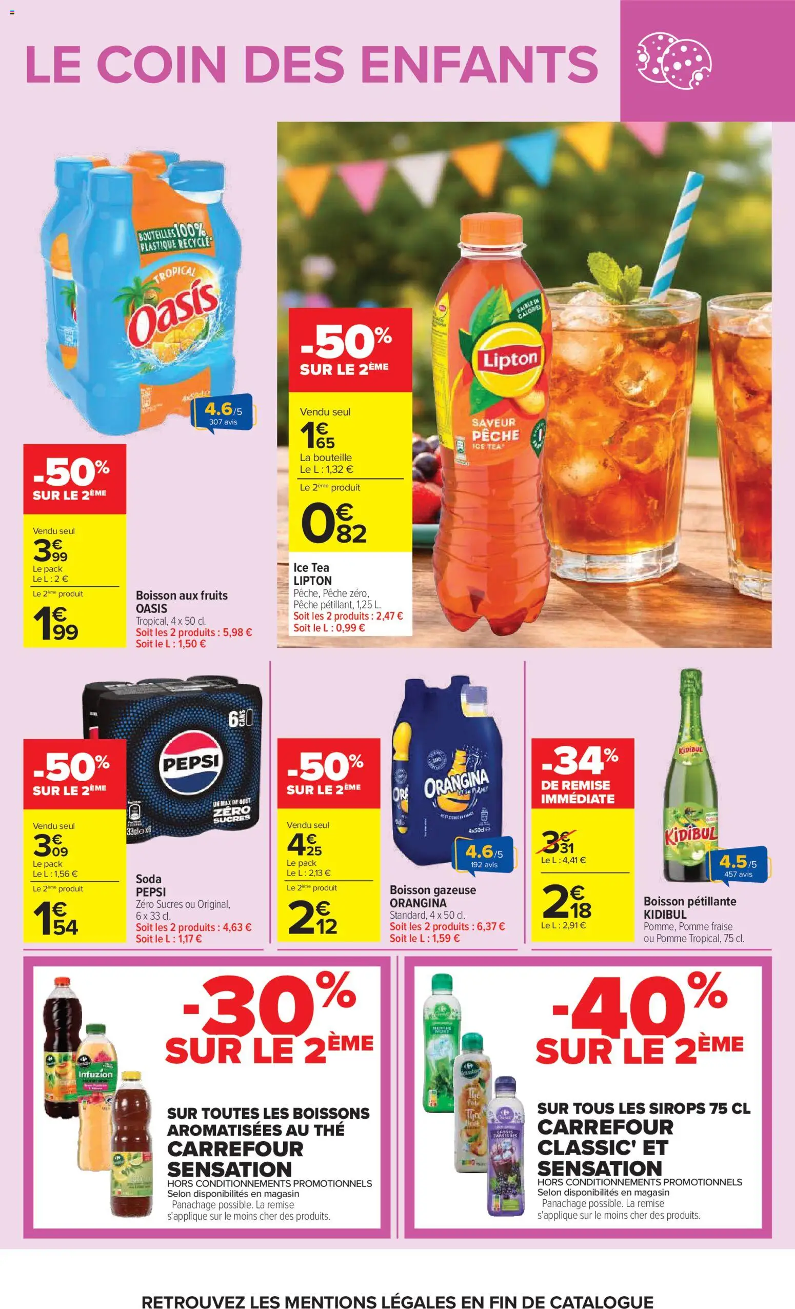 {H1} | Page: 17 | Produits: Pomme, Kidibul, Pepsi Zero, Thé