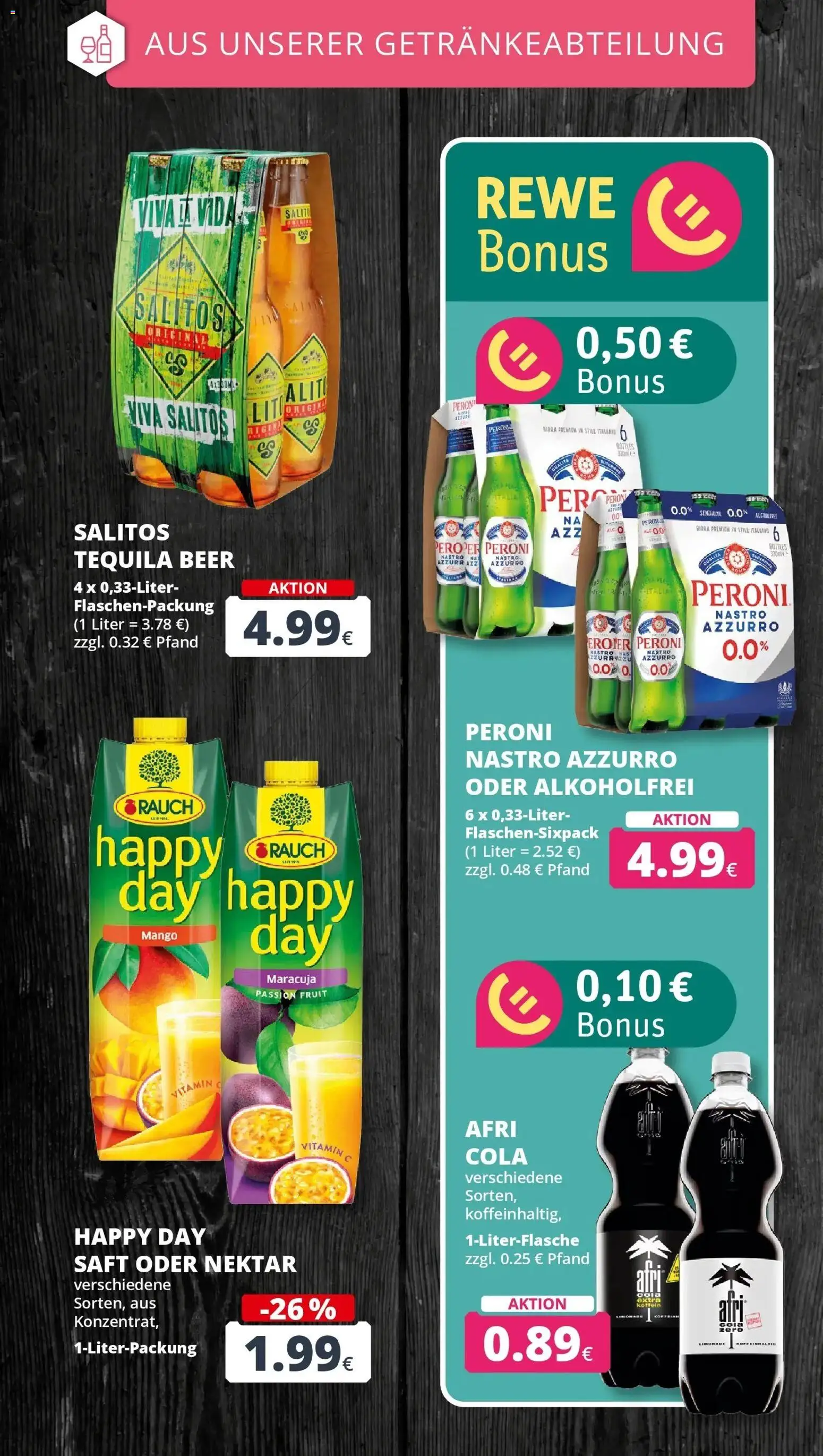 Rewe Prospekt Bergheim – gültig ab 17.05.2026 | Seite: 22 | Produkte: Limonade, Tequila, Mango, Saft