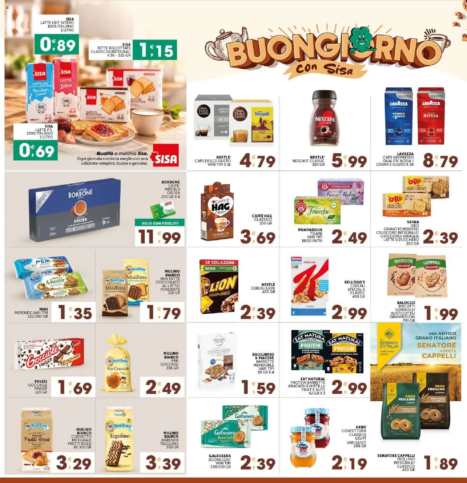Volantino SISA del 15/10/2026 | Pagina: 10 | Prodotti: Cioccolato, Cereali, Biscotti, Arachidi