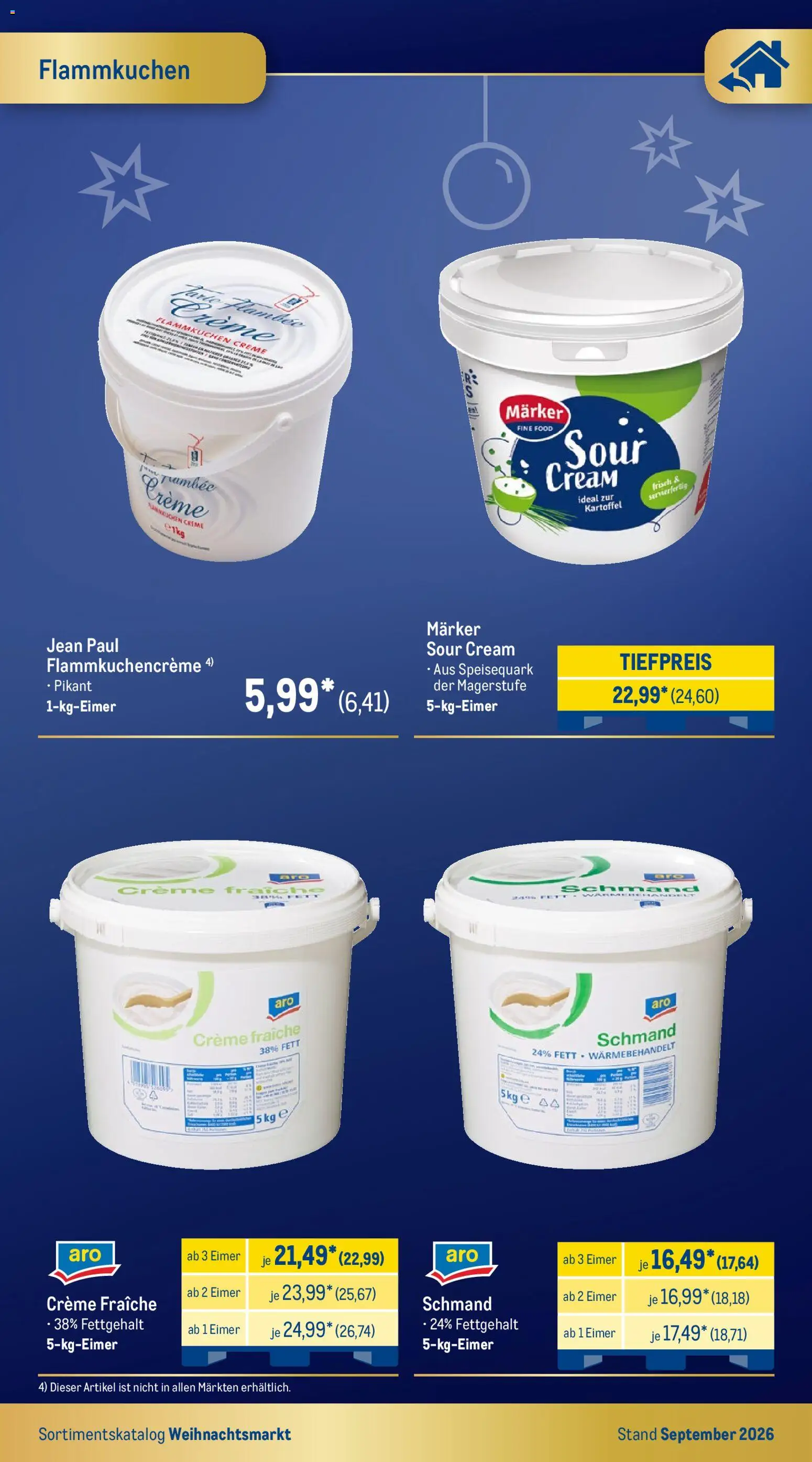 Metro Weihnachtsmarkt – gültig ab 01.09.2026 | Seite: 9 | Produkte: Creme, Speisequark