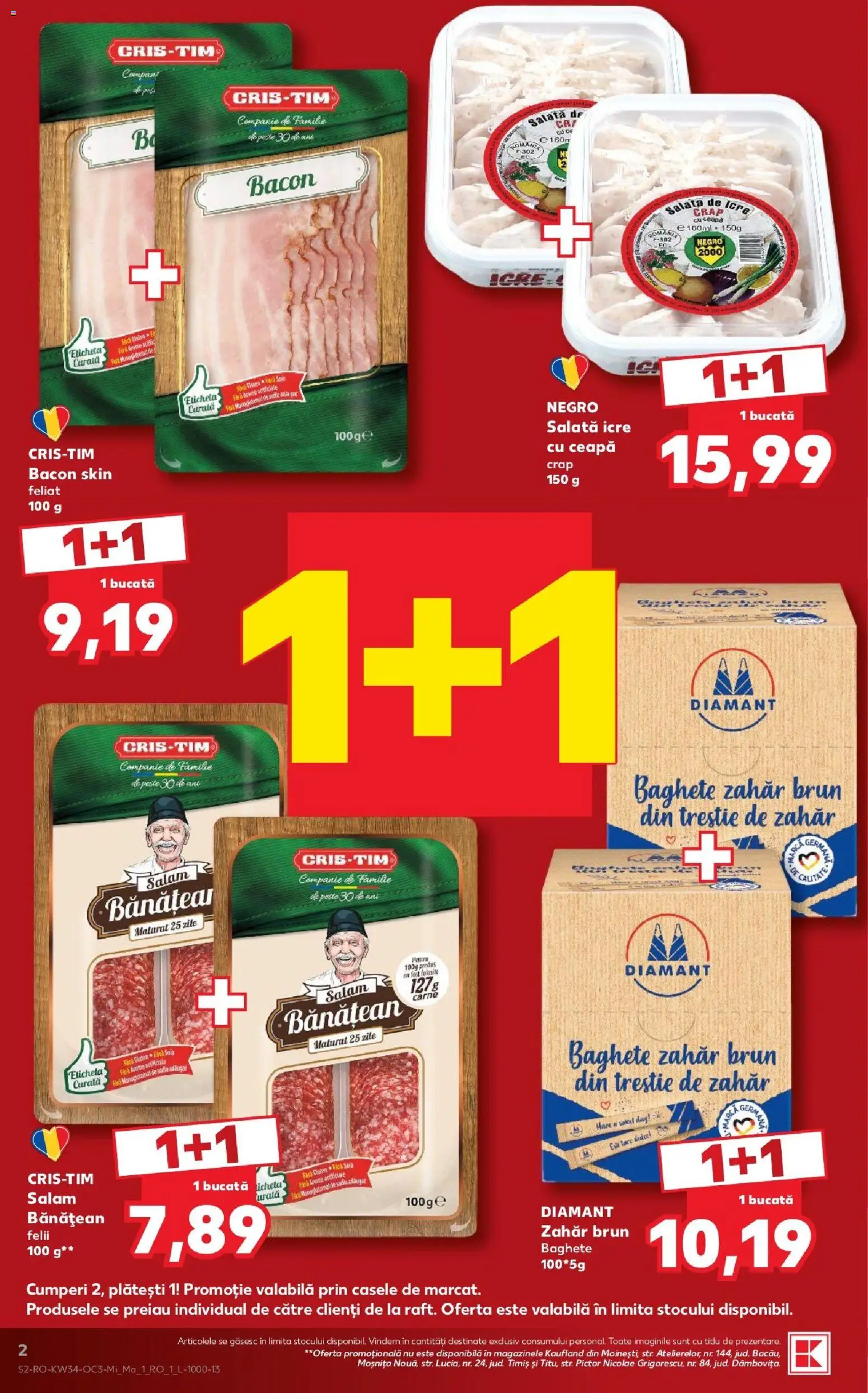 Noul catalog Kaufland – valabil de la 19.08.2026 | Pagină: 2 | Produse: Salam, Salată, Ceapă, Zahăr