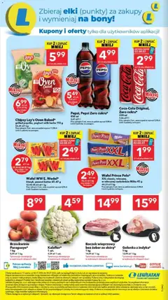 Pogląd oferty "Lewiatan gazetka - Bydgoszcz" - ważna od 02.07.2026 | Strona: 8 | Produkty: Chipsy, Pepsi, Coca cola, Brzoskwinie