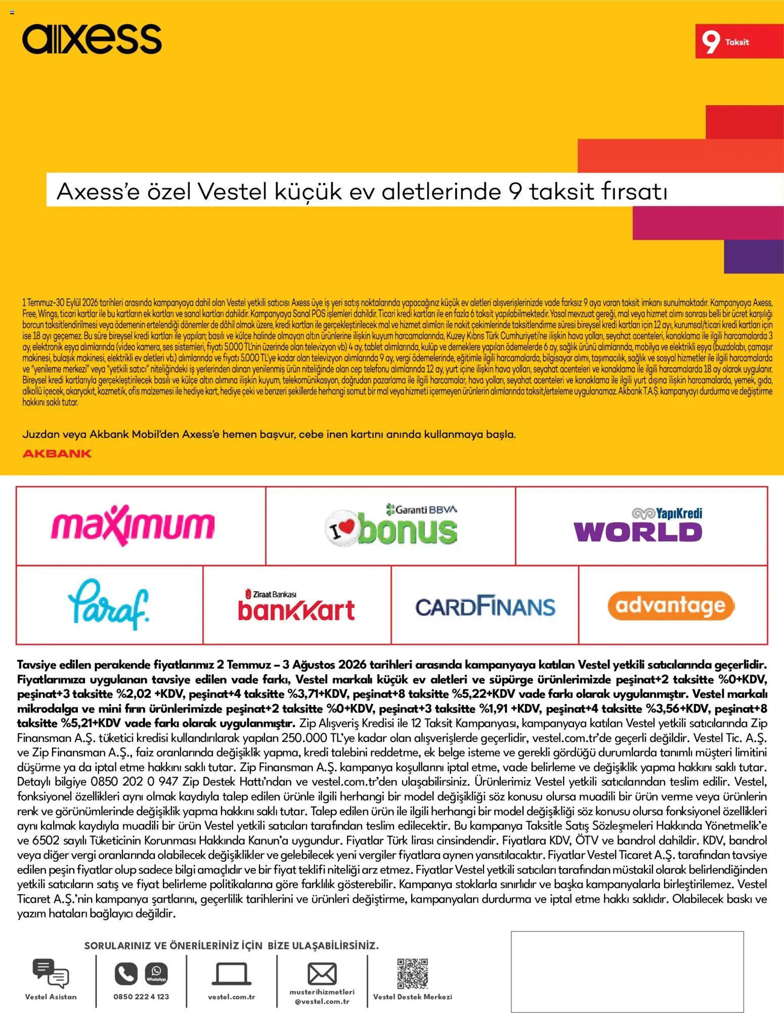 Vestel - Küçük Ev Aletleri - 01 Temmuz 2026 tarihinden itibaren geçerlidir | Sayfa: 22 | Ürünler: Tablet, Televizyon, Video, Ses
