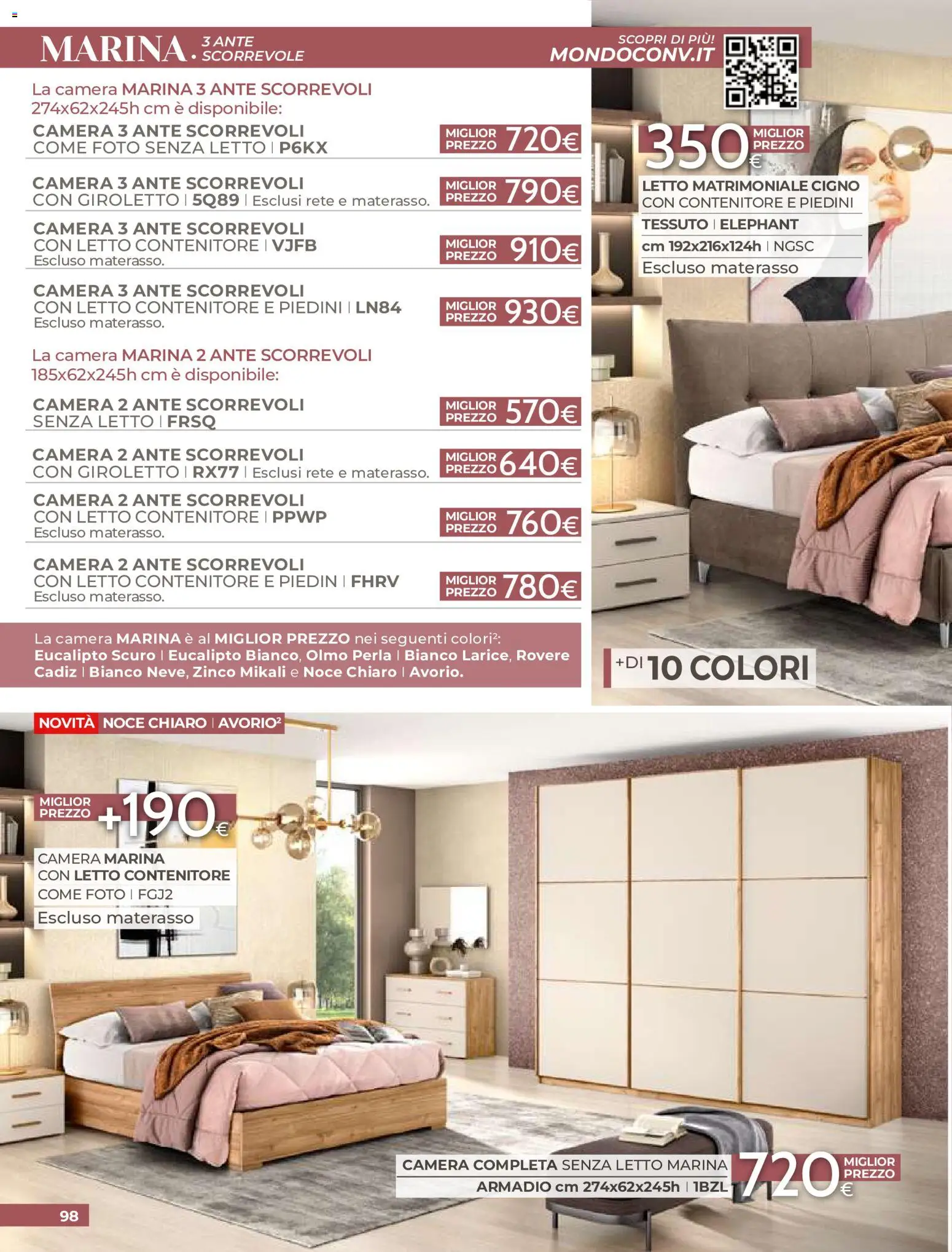 Volantino Mondo Convenienza del 01/09/2026 | Pagina: 100 | Prodotti: Letto contenitore, Contenitore, Letto, Armadio