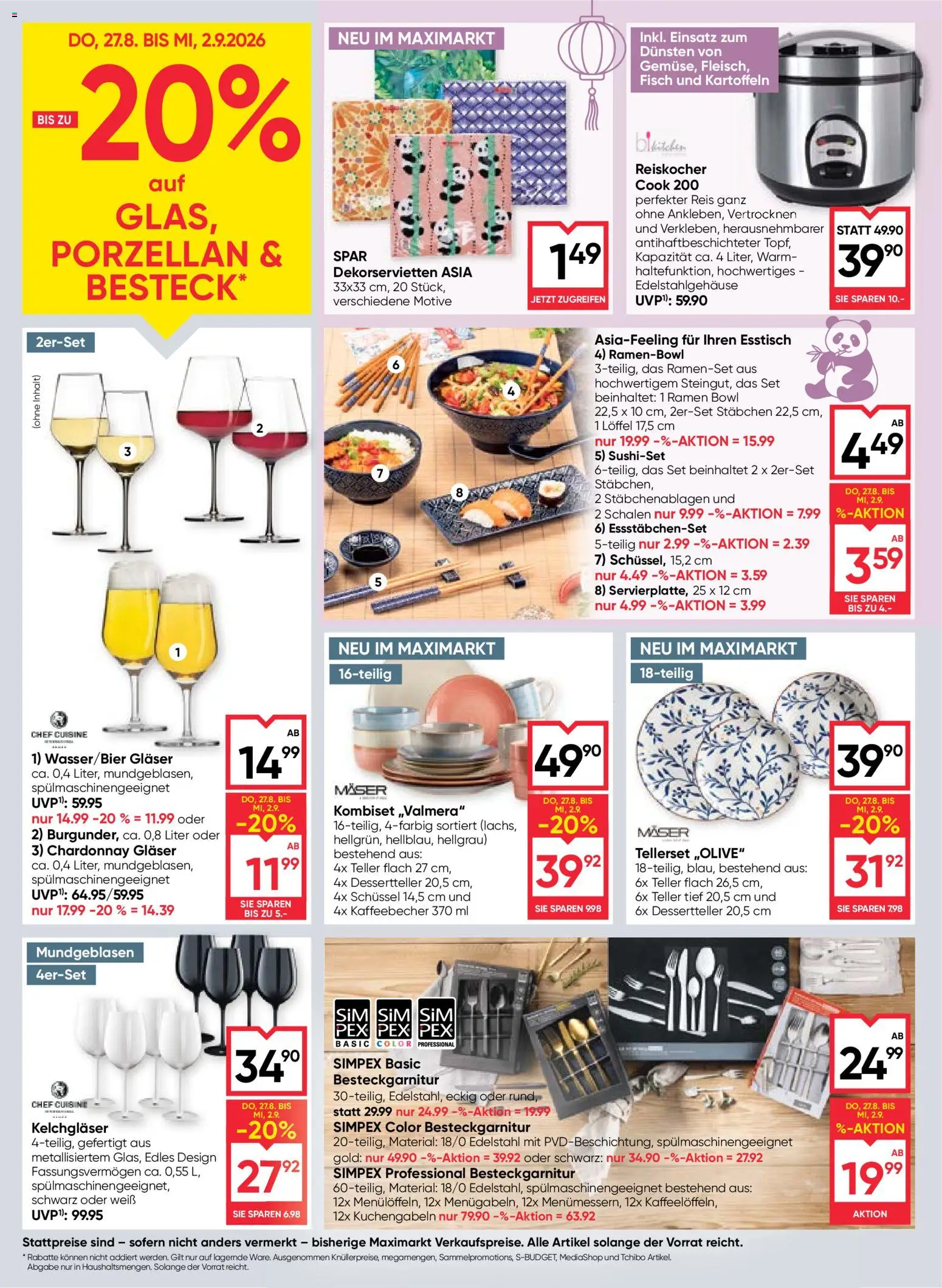 Maximarkt Flugblatt gültig ab 27.08.2026 | Seite: 18 | Produkte: Kartoffeln, Reis, Fisch